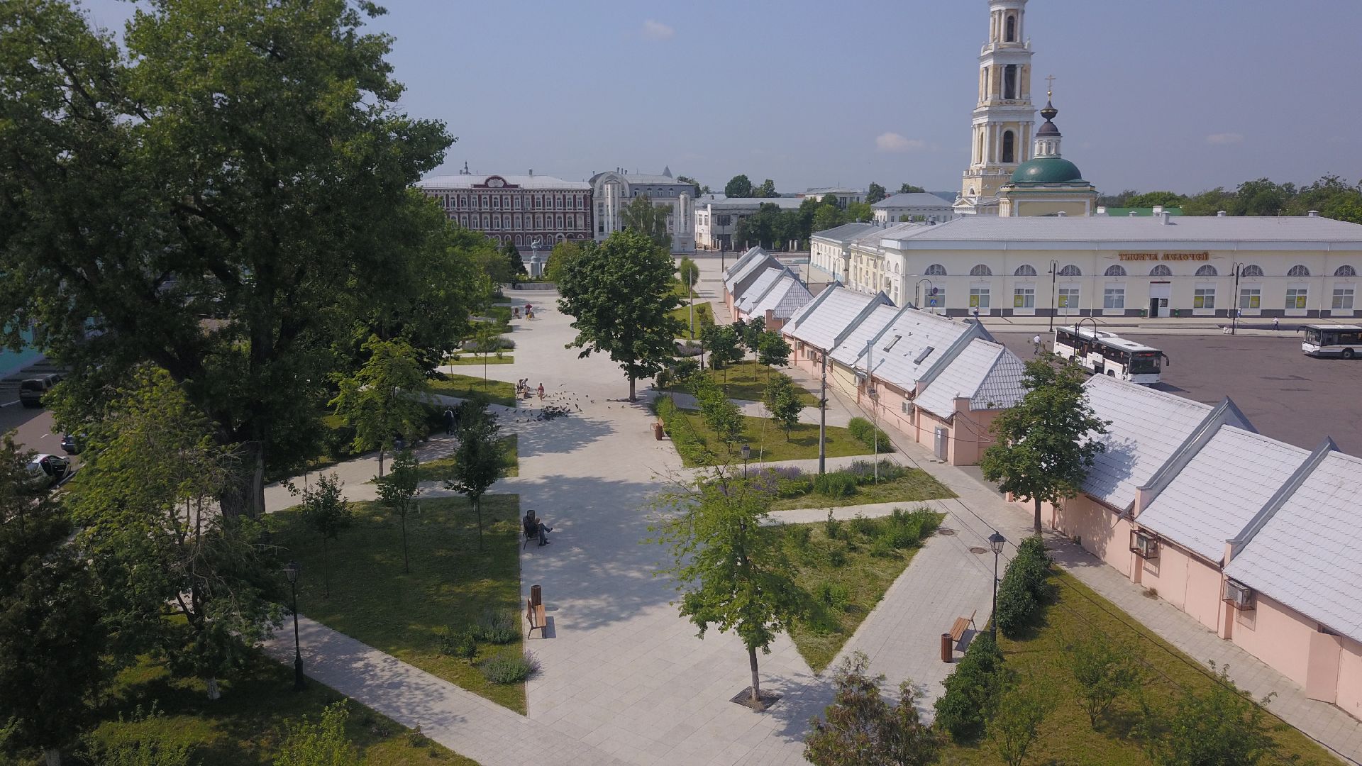 видео с коптера, Коломна, благоустройство,