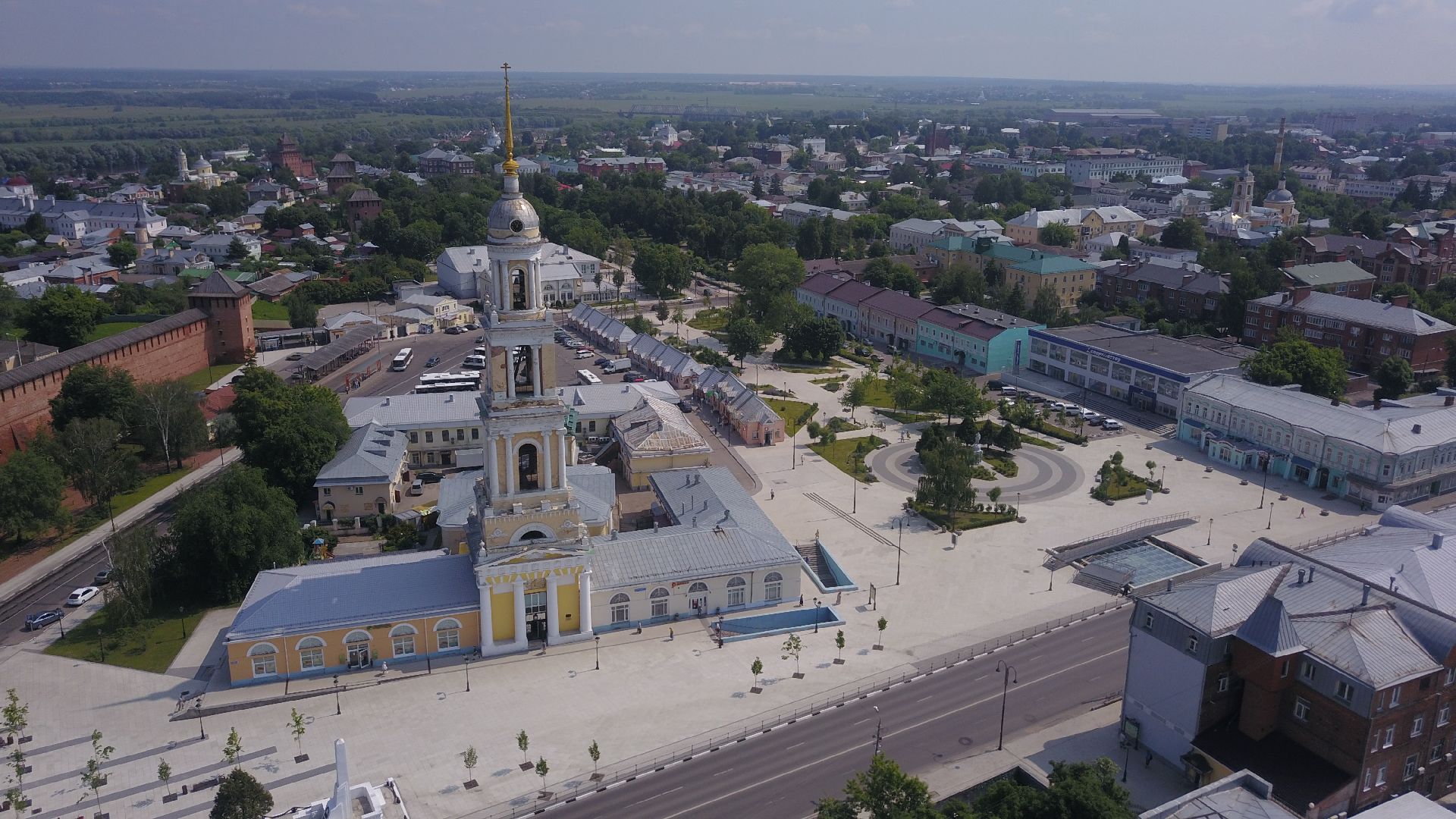 видео с коптера, Коломна, благоустройство,