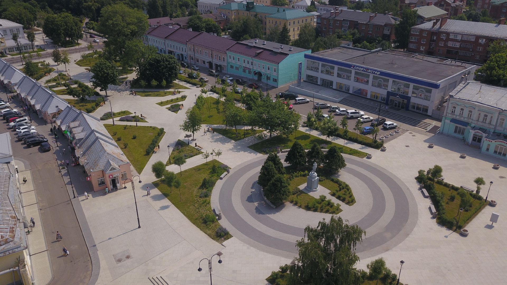 видео с коптера, Коломна, благоустройство,