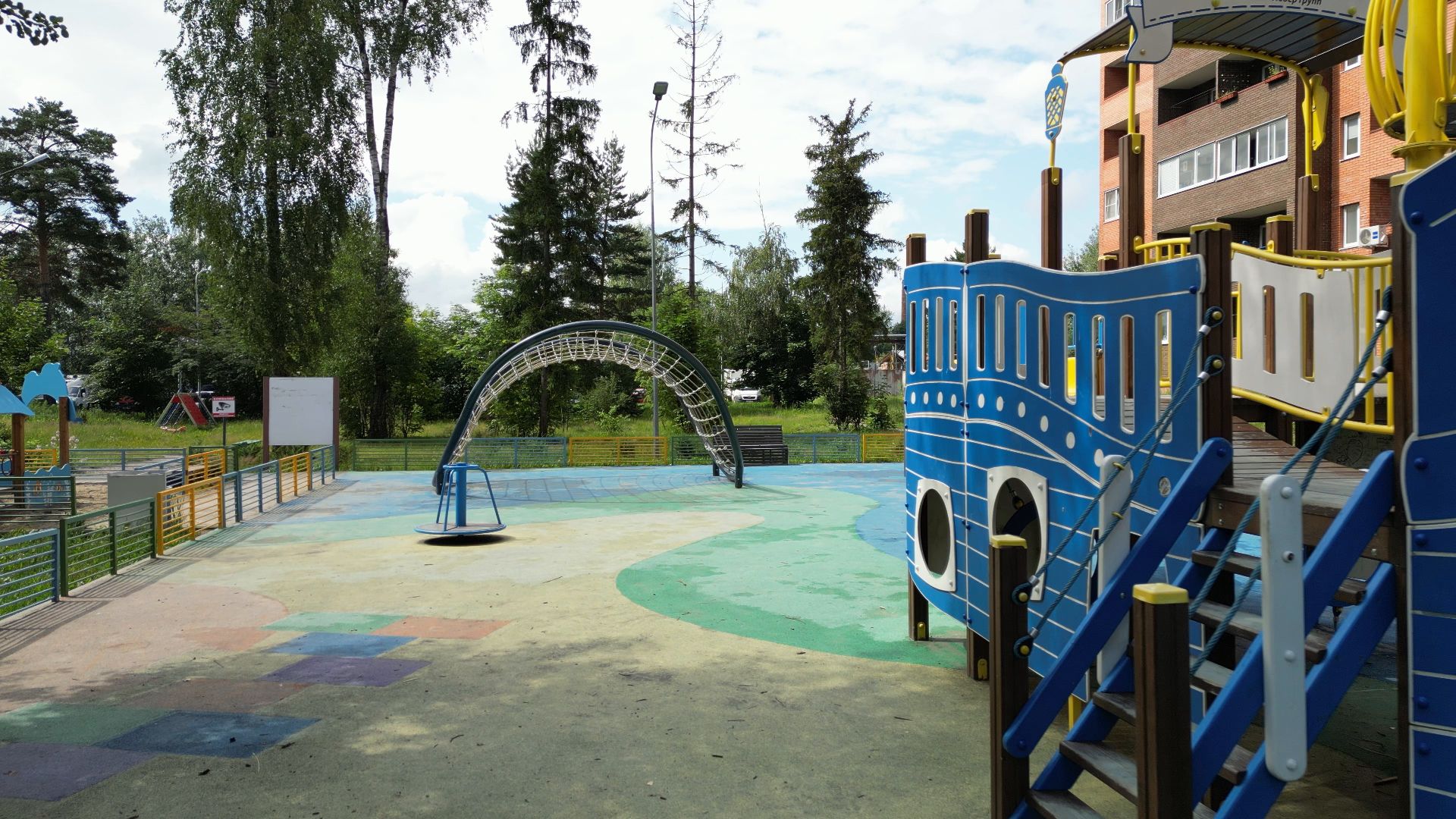 видео с коптера, черноголовка, благоустройство, детские площадки, строительство,