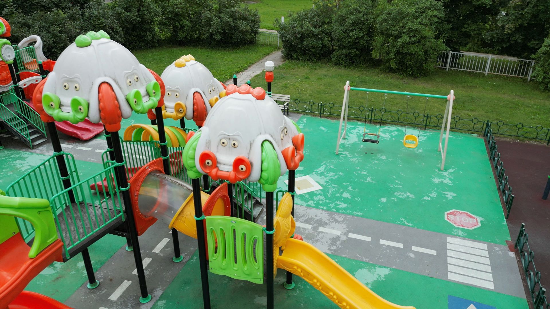 видео с коптера, черноголовка, строительство, благоустройство,