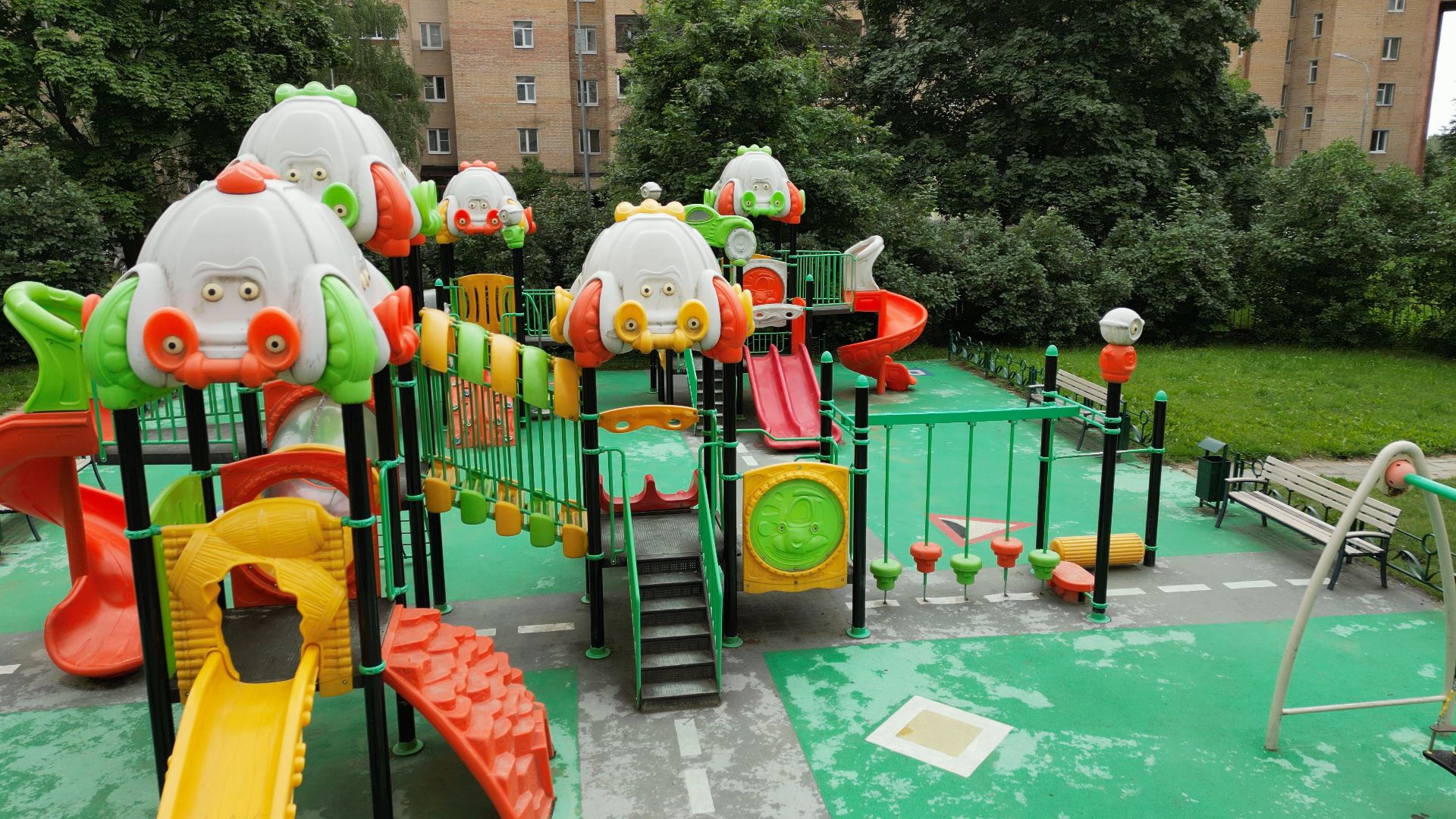 видео с коптера, черноголовка, строительство, благоустройство,