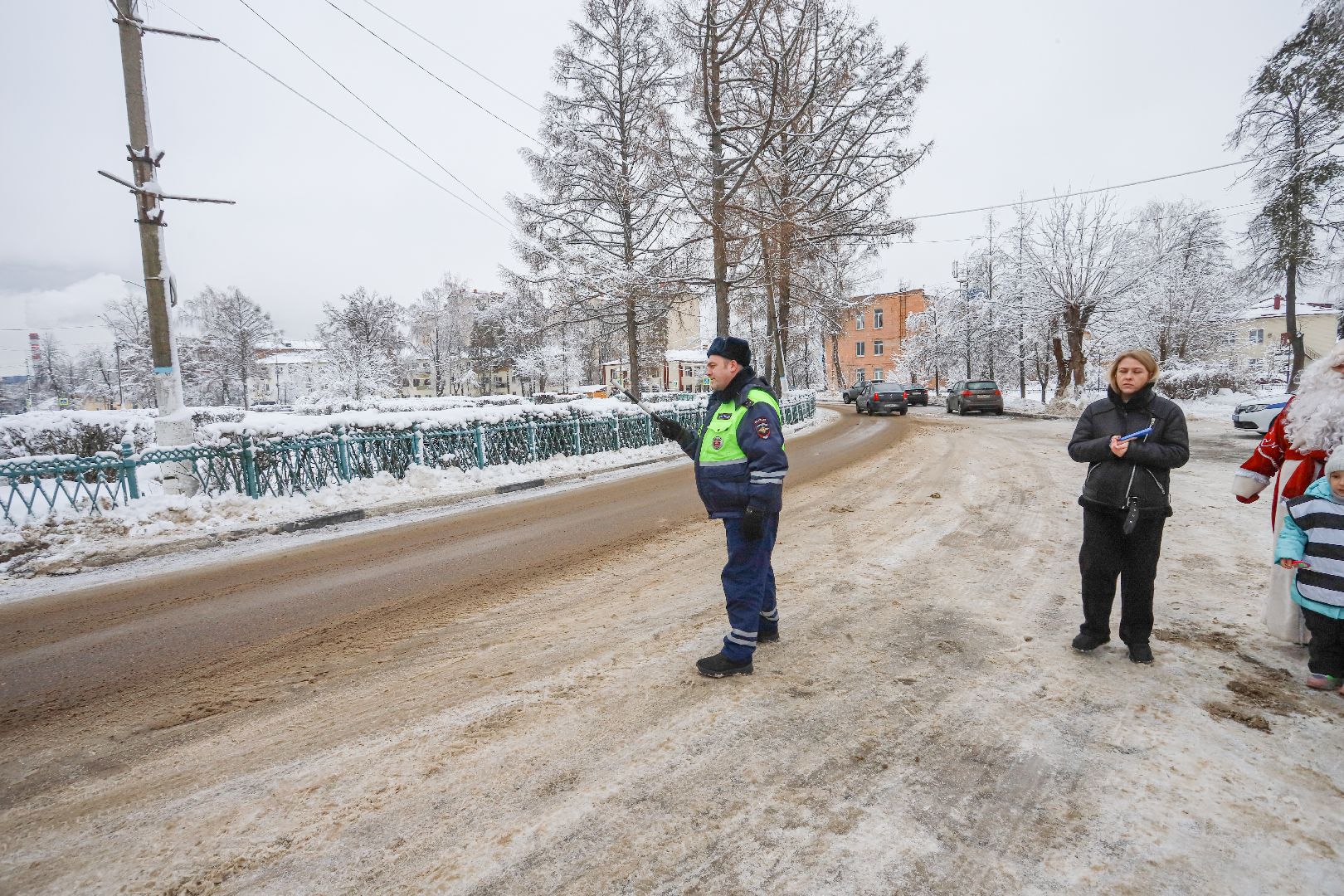 Шатура, новогодний патруль, ПДД, юные инспекторы движения,