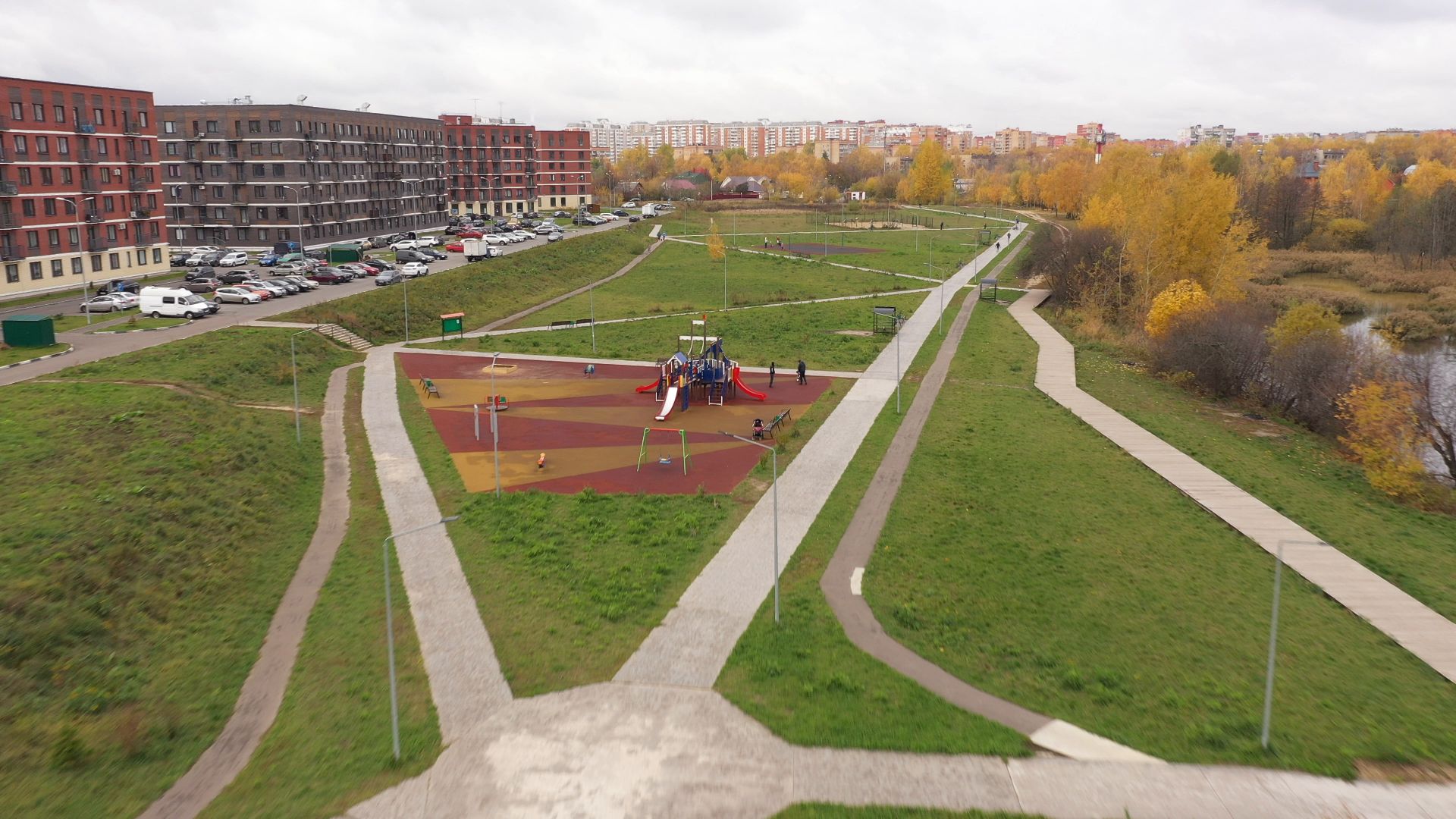 видео с коптера, балашиха, храм, архитектура,