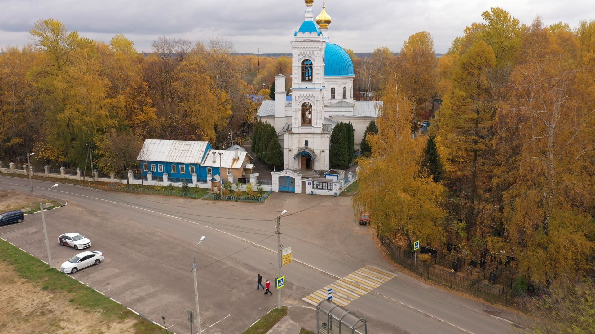 видео с коптера, балашиха, храм, архитектура,