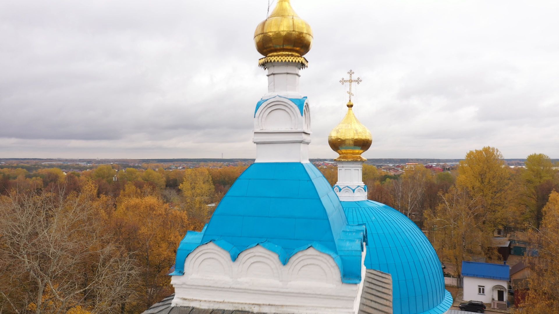 видео с коптера, балашиха, храм, архитектура,