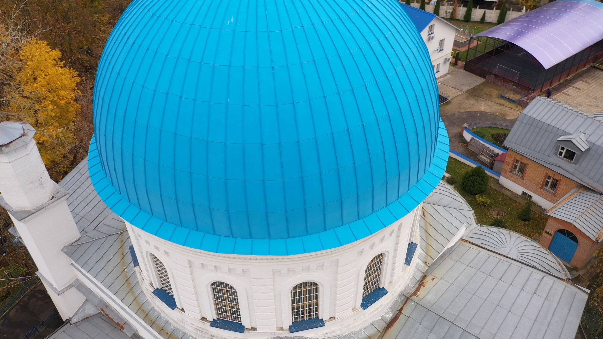 видео с коптера, балашиха, храм, архитектура,