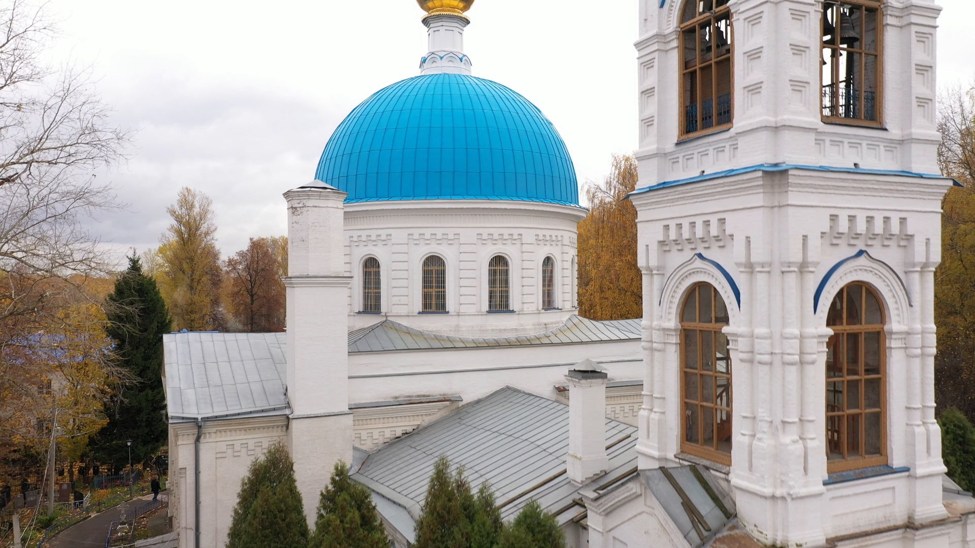 видео с коптера, балашиха, храм, архитектура,