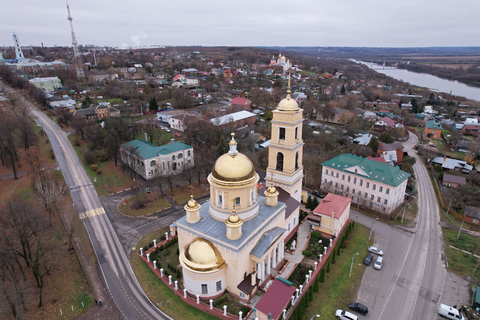видео с коптера, кашира, храм, культура,