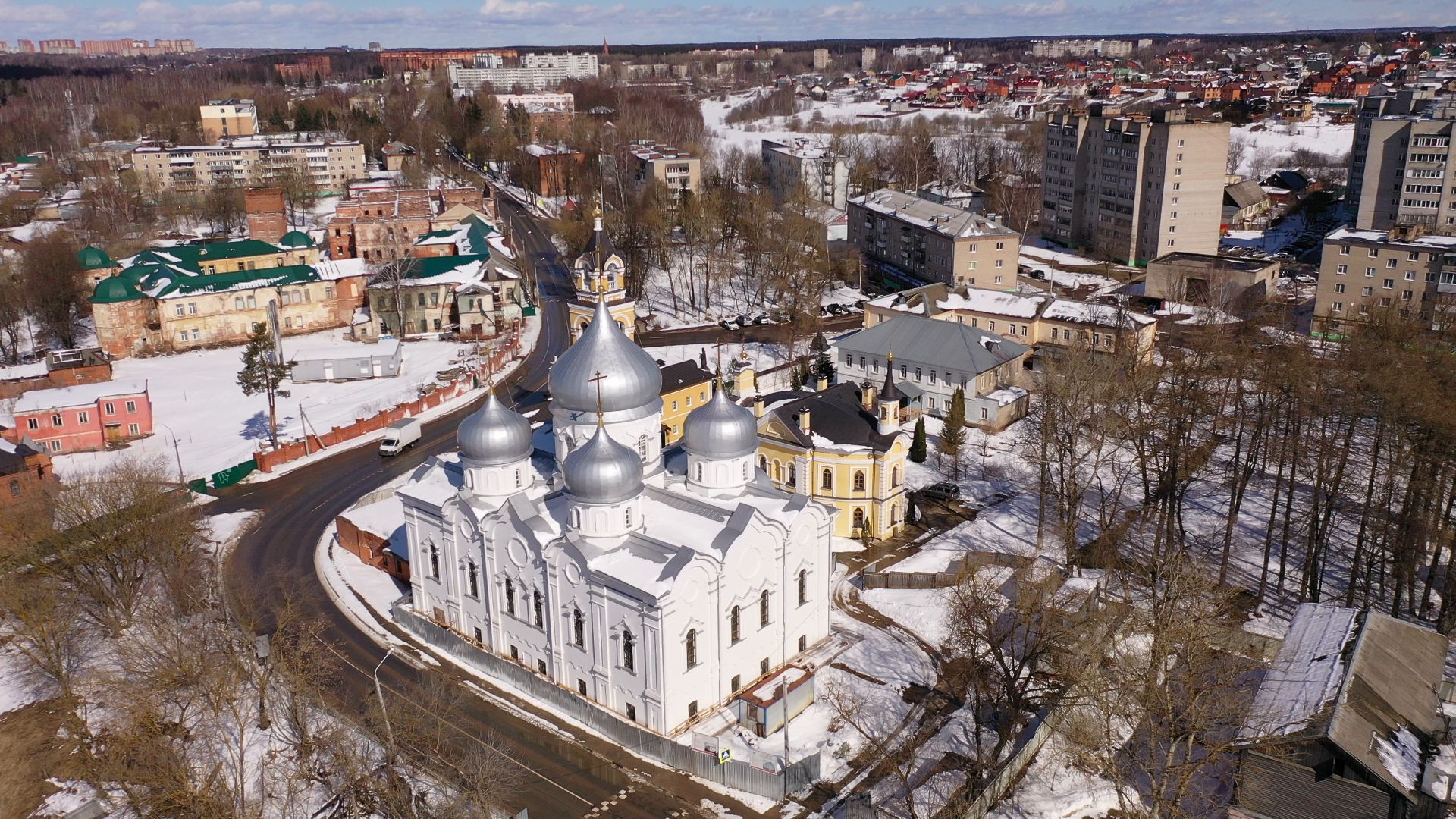 видео с коптера, сергиев посад, монастырь, культура,