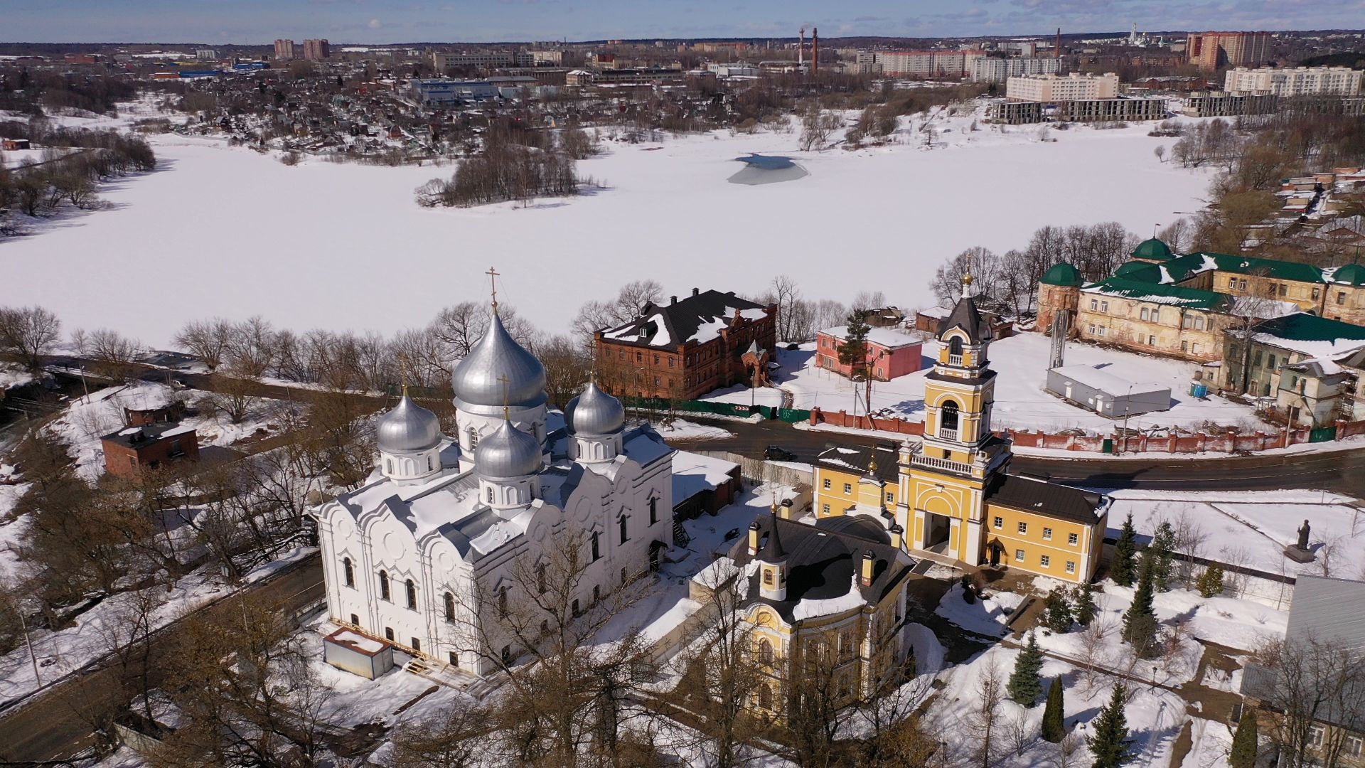 видео с коптера, сергиев посад, монастырь, культура,