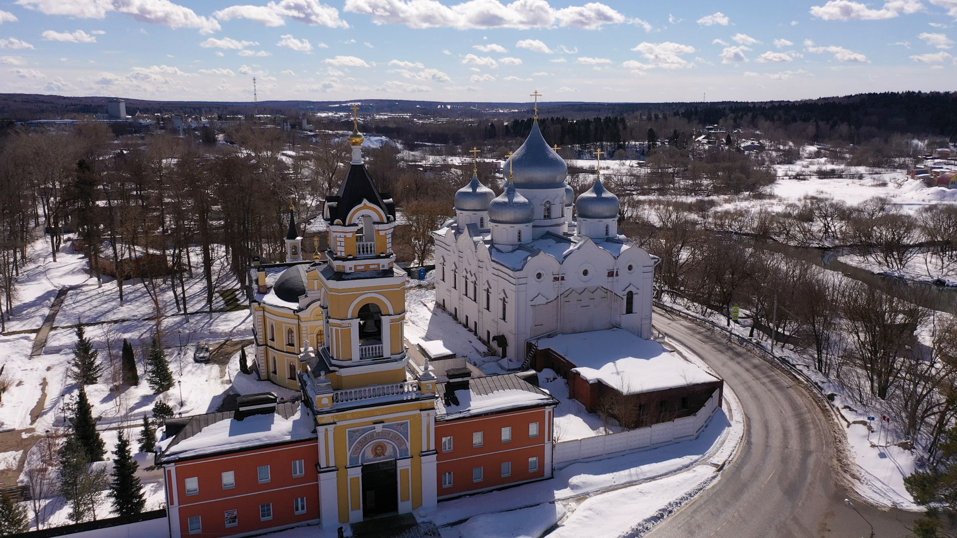 видео с коптера, сергиев посад, монастырь, культура,