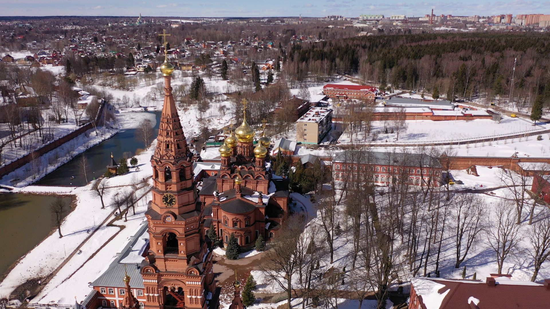 видео с коптера, сергиев посад, города, культура,