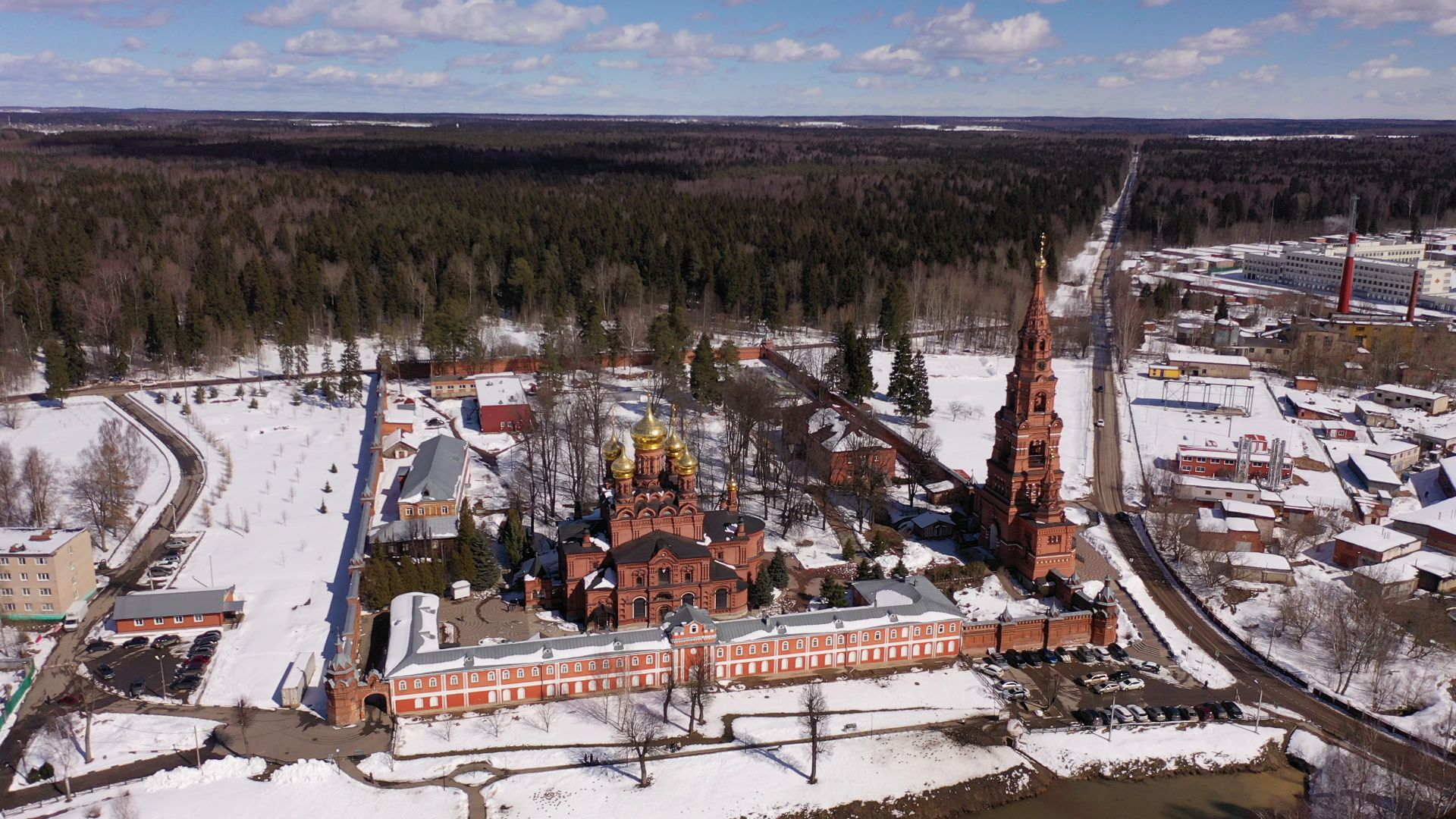 видео с коптера, сергиев посад, города, культура,