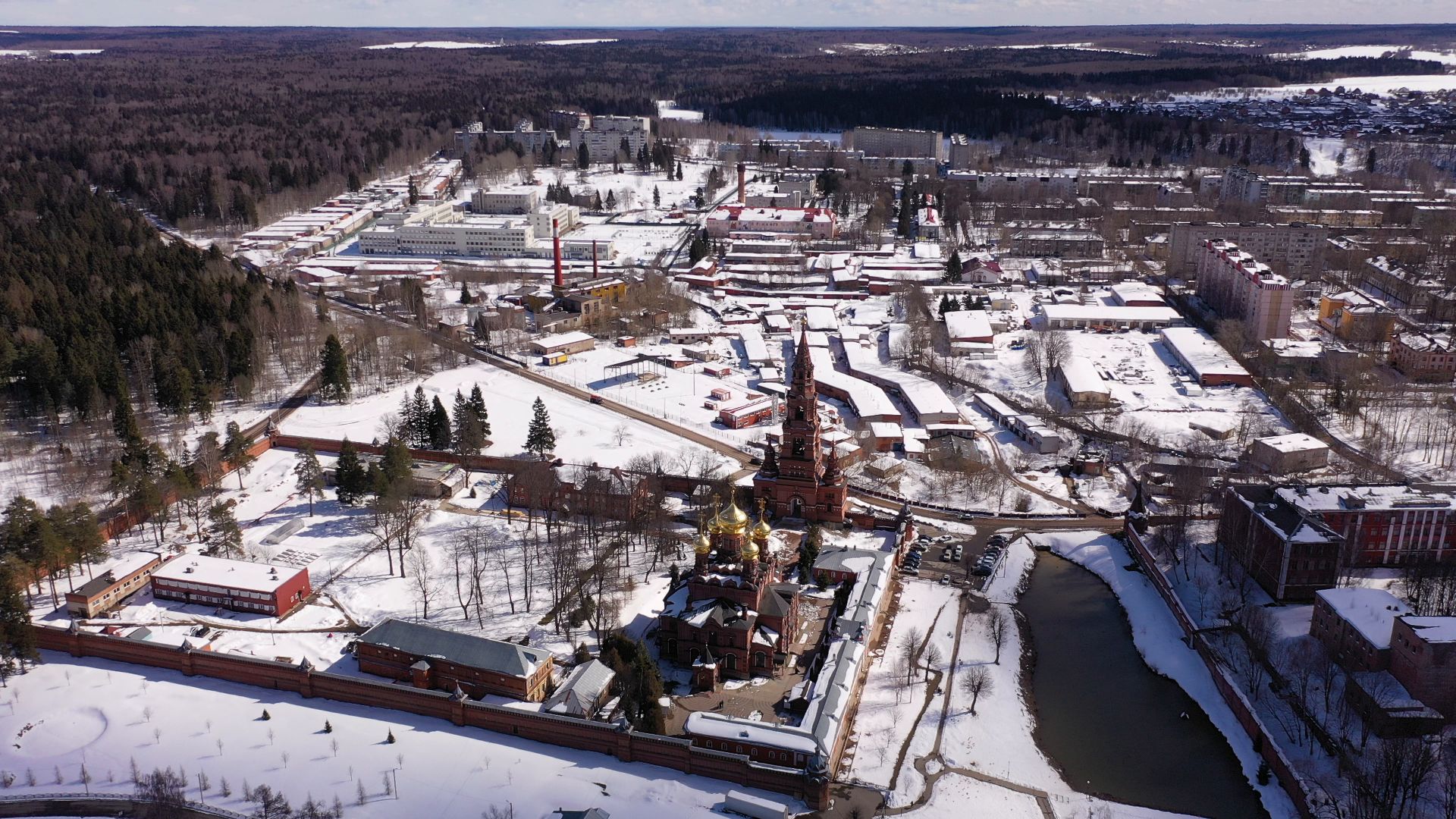видео с коптера, сергиев посад, города, культура,