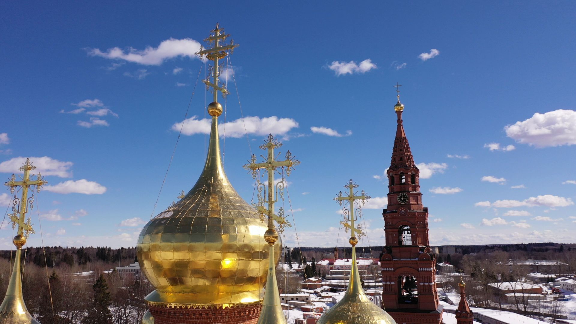 видео с коптера, сергиев посад, города, культура,