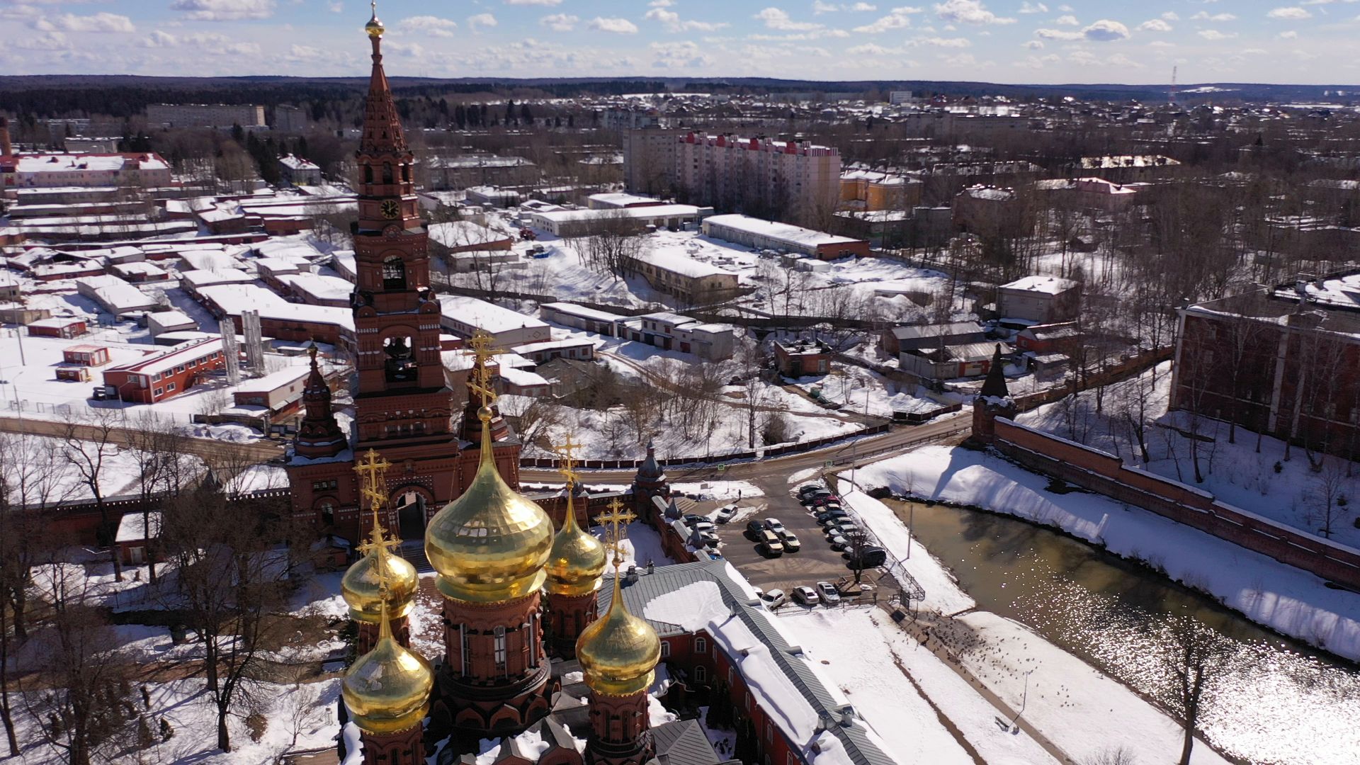 видео с коптера, сергиев посад, города, культура,