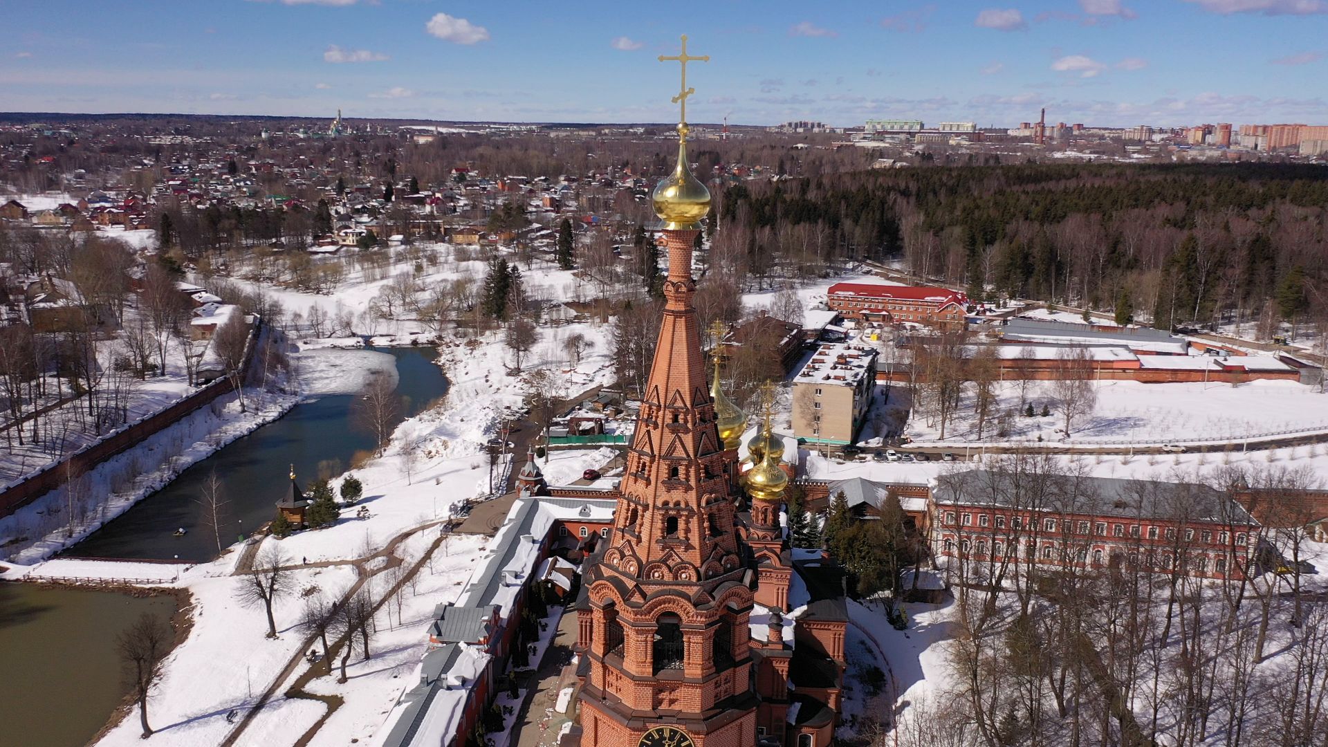 видео с коптера, сергиев посад, города, культура,