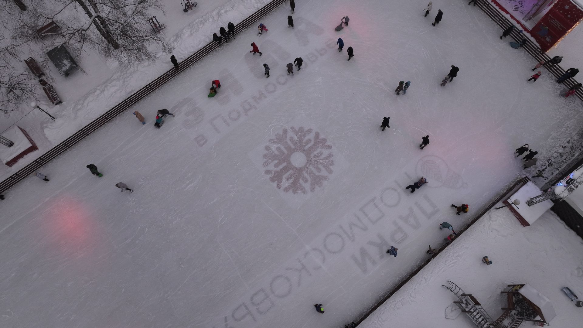 видео с коптера, химки, благоустройство, зима в подмосковье,