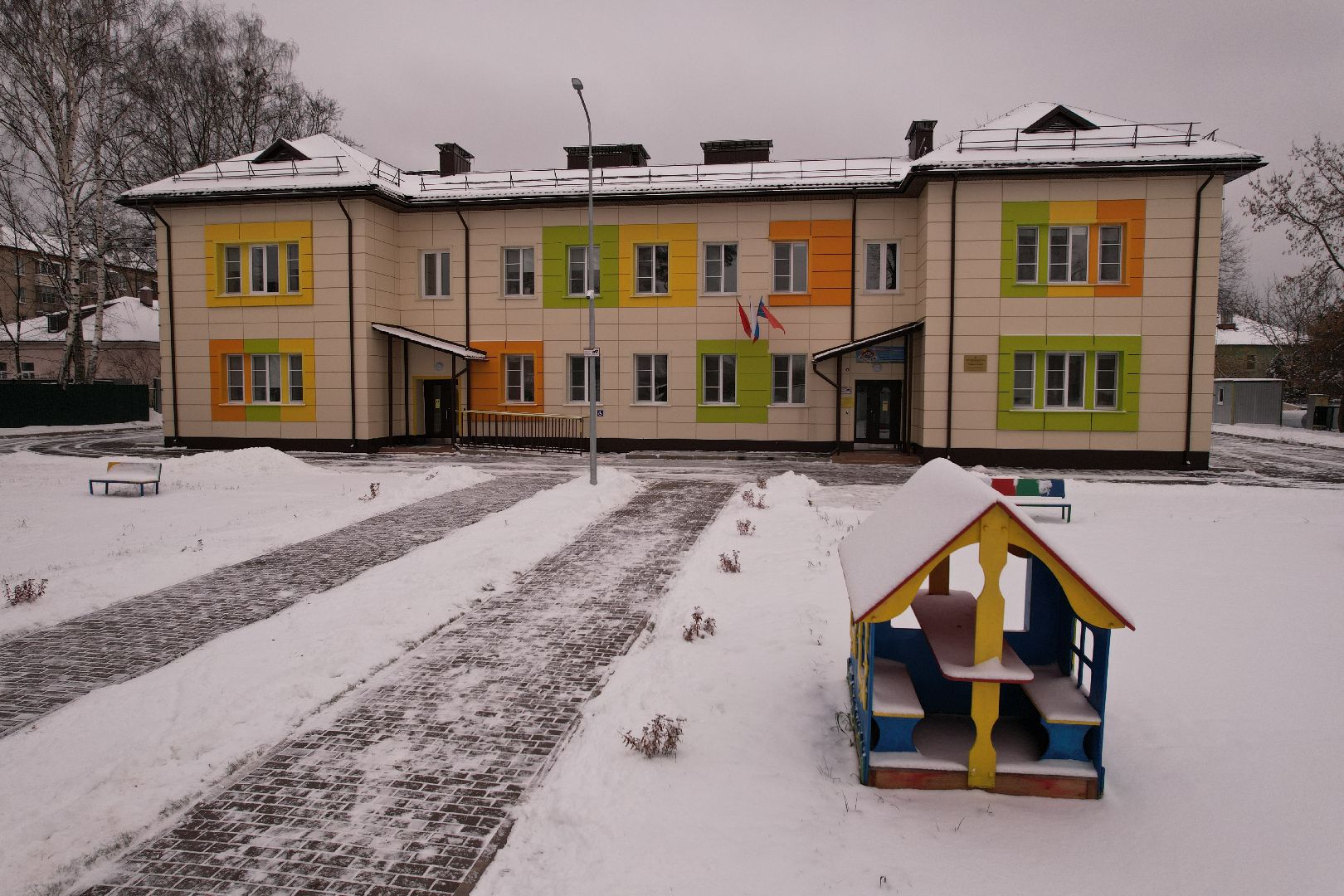 видео с коптера, щёлково, строительство, детский сад,