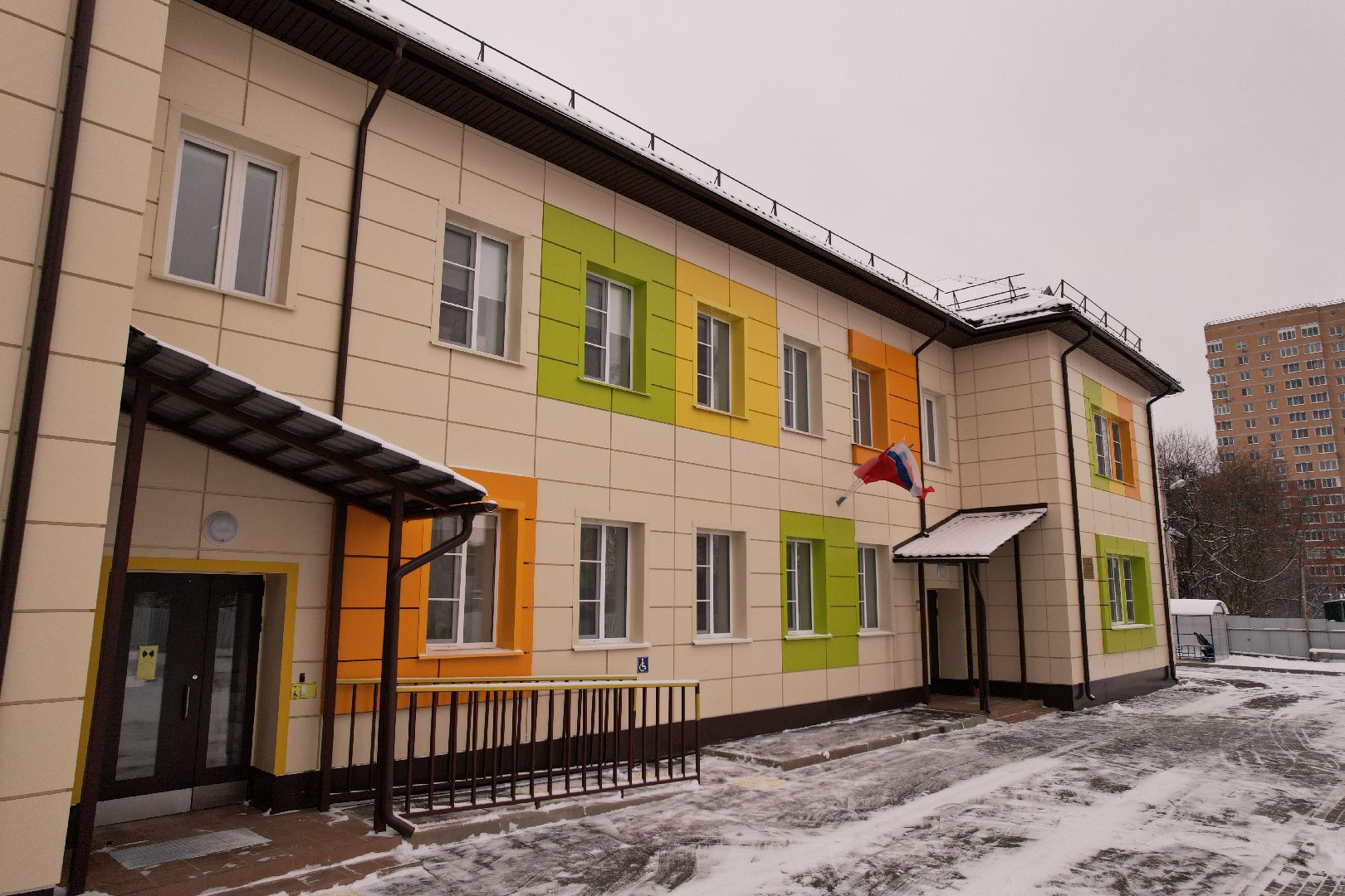 видео с коптера, щёлково, строительство, детский сад,