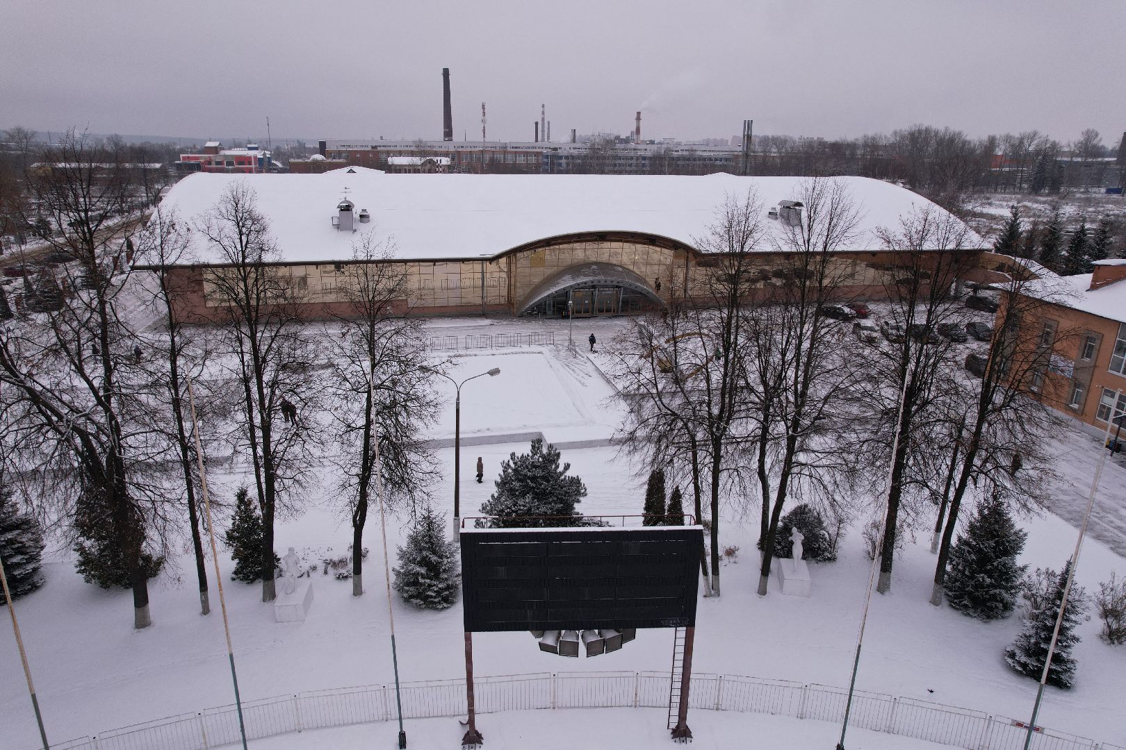 видео с коптера, щёлково, строительство, спорт,