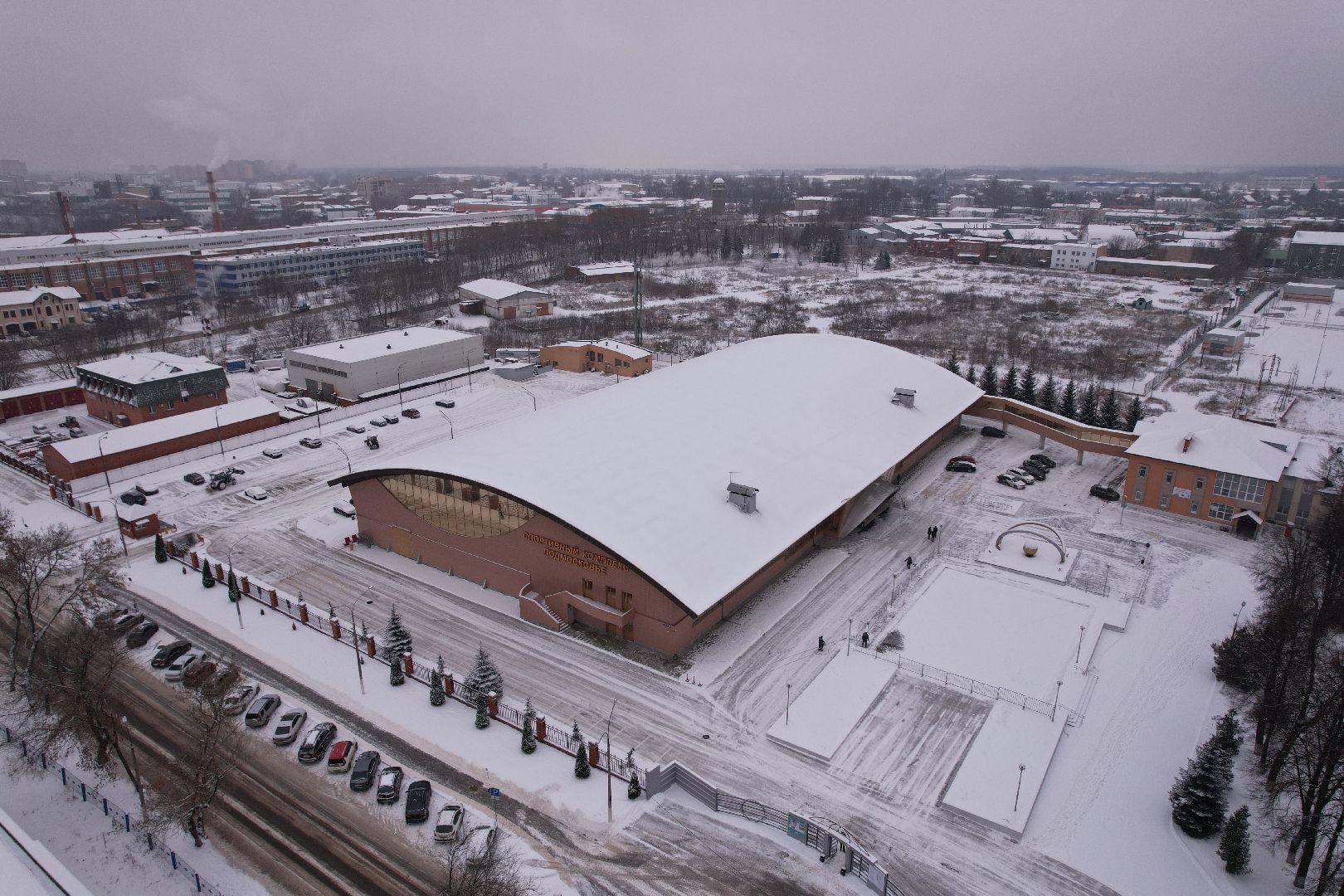 видео с коптера, щёлково, строительство, спорт,