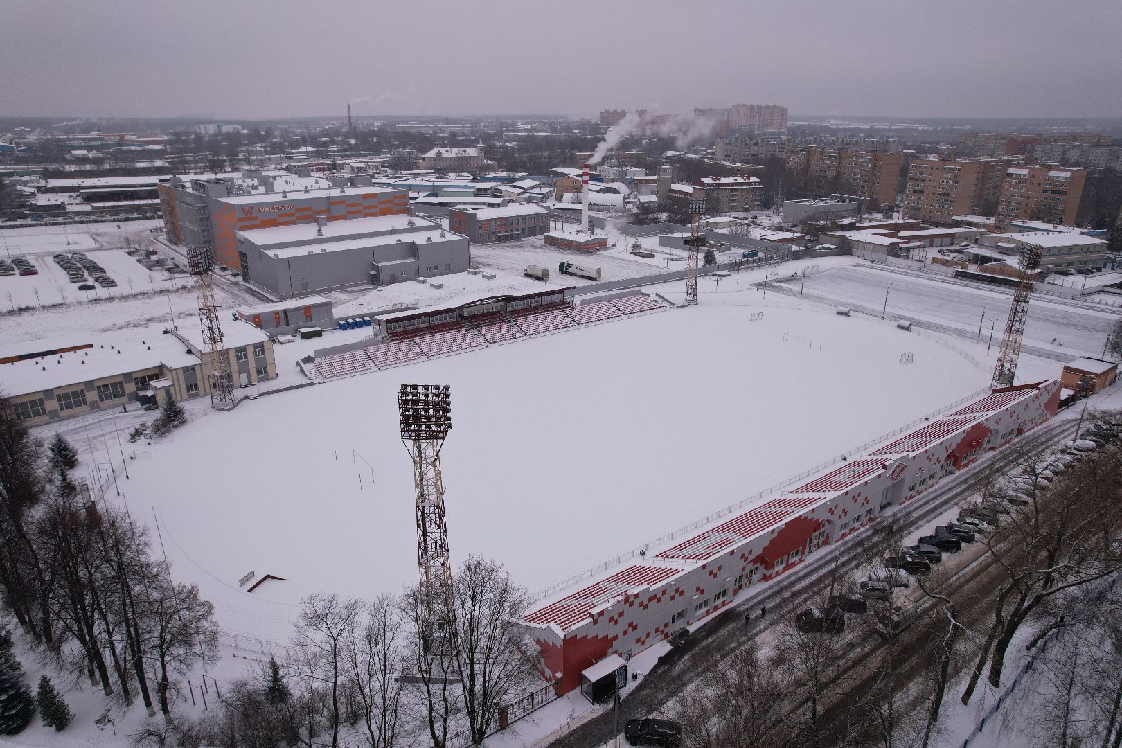 видео с коптера, щёлково, строительство, спорт,