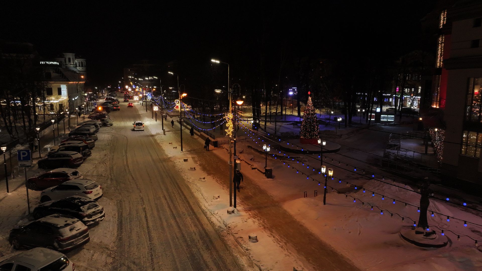 видео с коптера, звенигород, благоустройство,