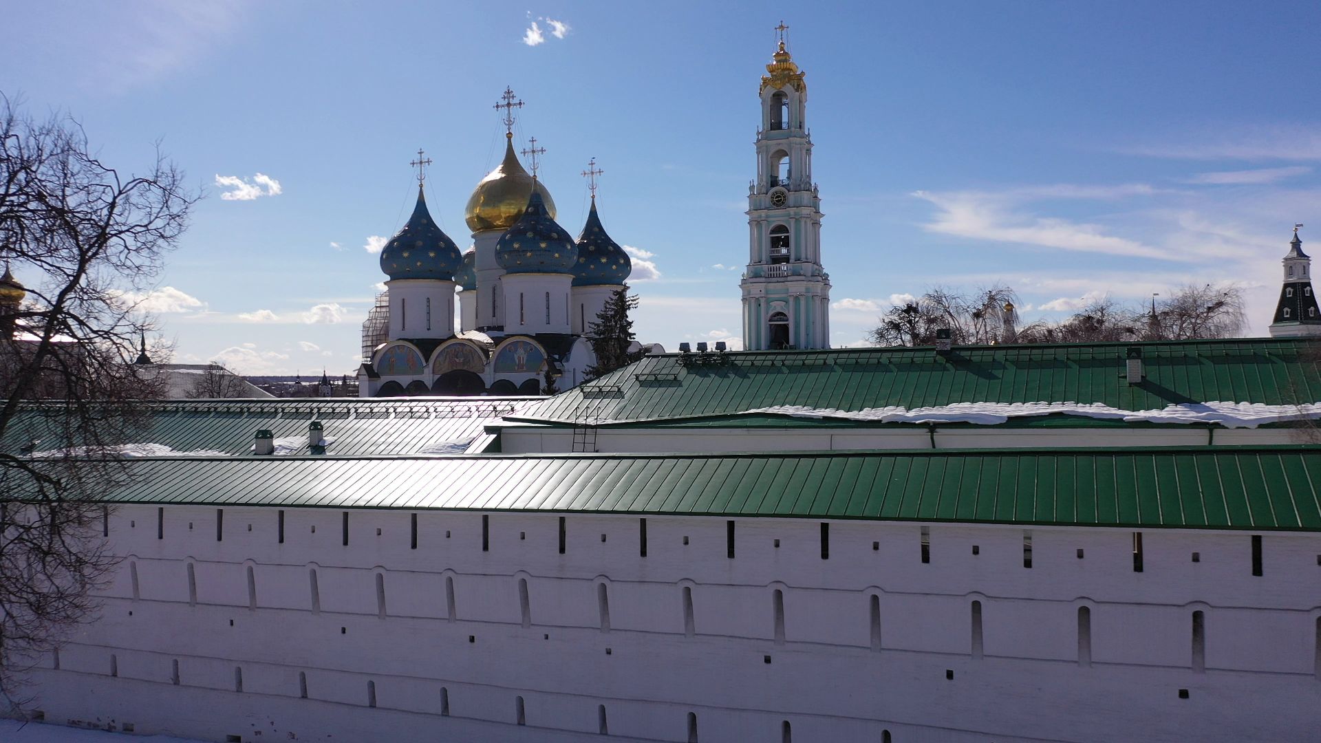 видео с коптера, архитектура, сергиев посад,