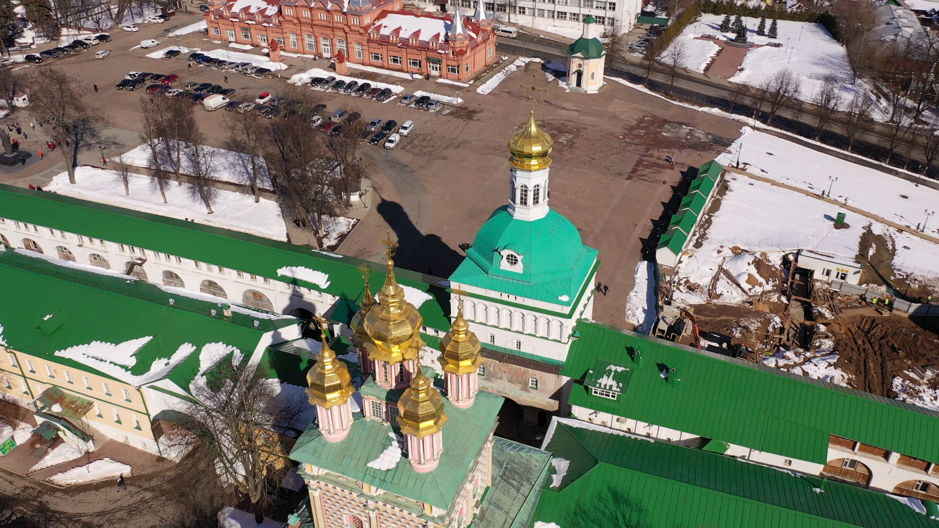 видео с коптера, архитектура, сергиев посад,