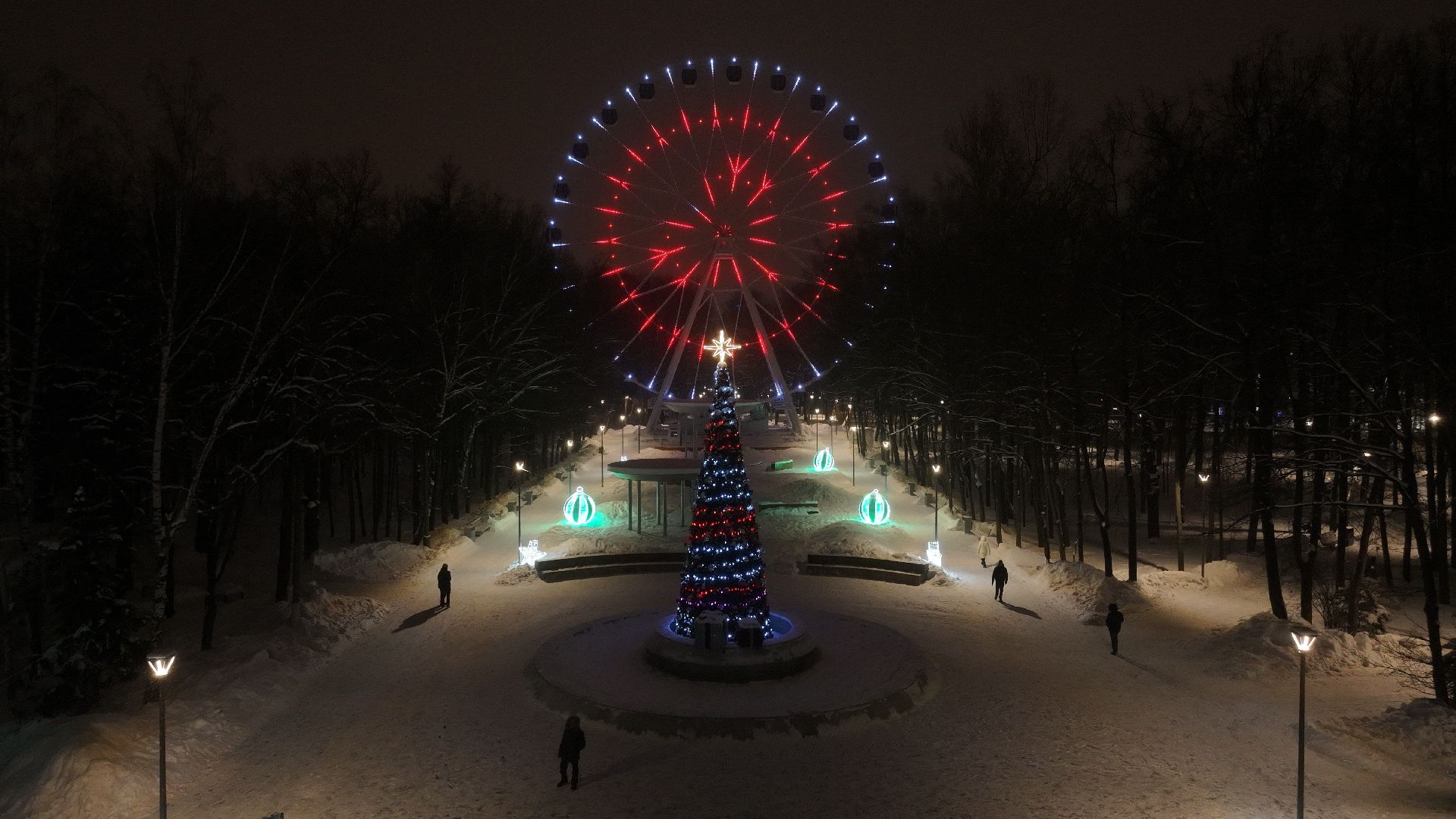 химки, видео с коптера, зима в подмосковье, благоустройство,