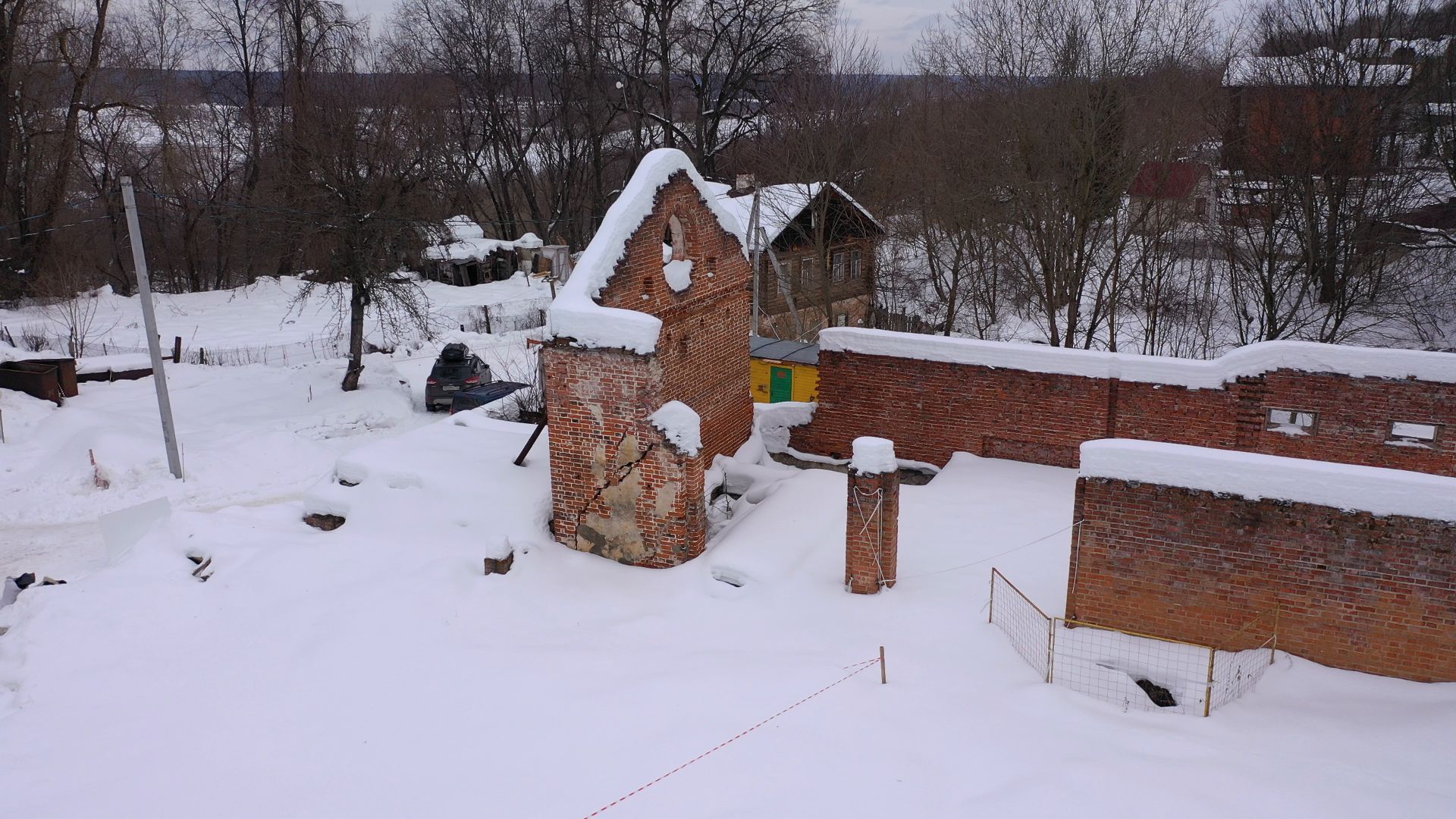 видео с коптера, пущино, усадьба, реставрация,