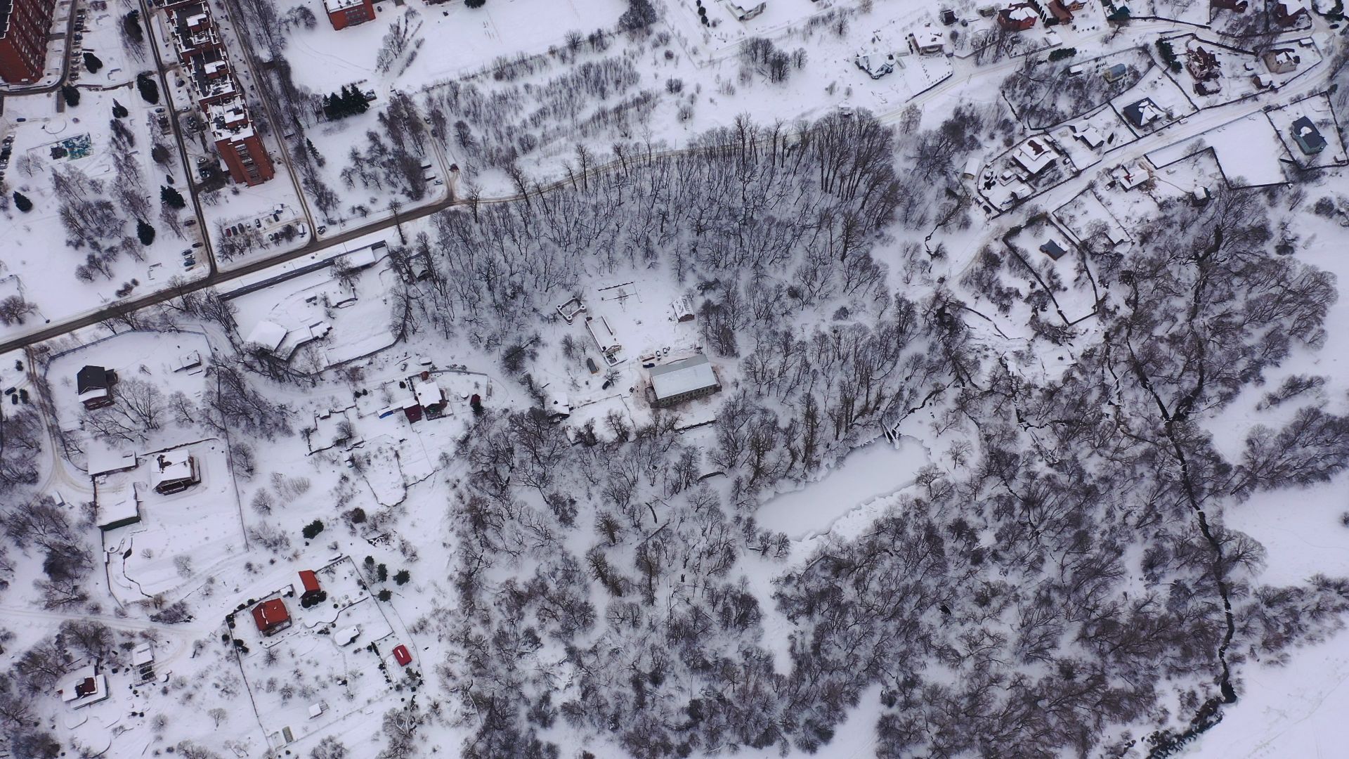 видео с коптера, пущино, усадьба, реставрация,