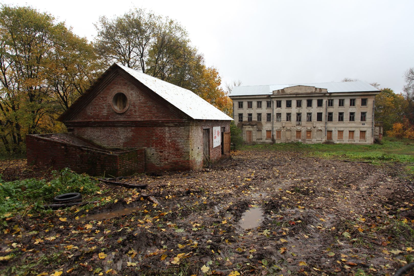 видео с коптера, пущино, усадьба, реставрация,