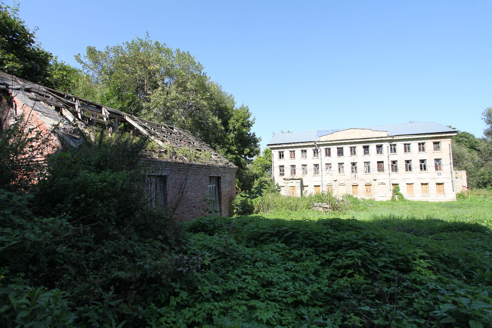 видео с коптера, пущино, усадьба, реставрация,