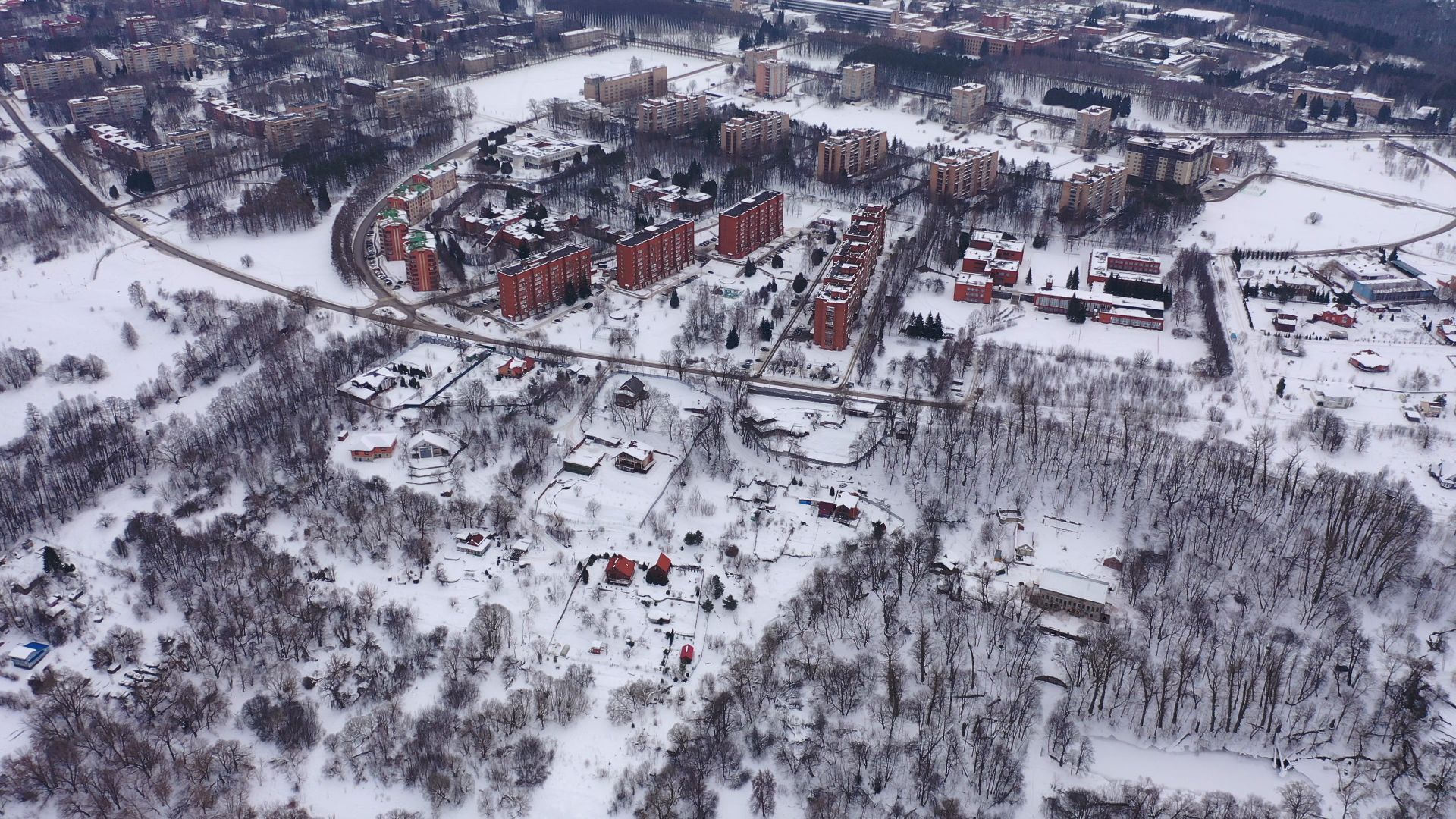 видео с коптера, пущино, усадьба, реставрация,