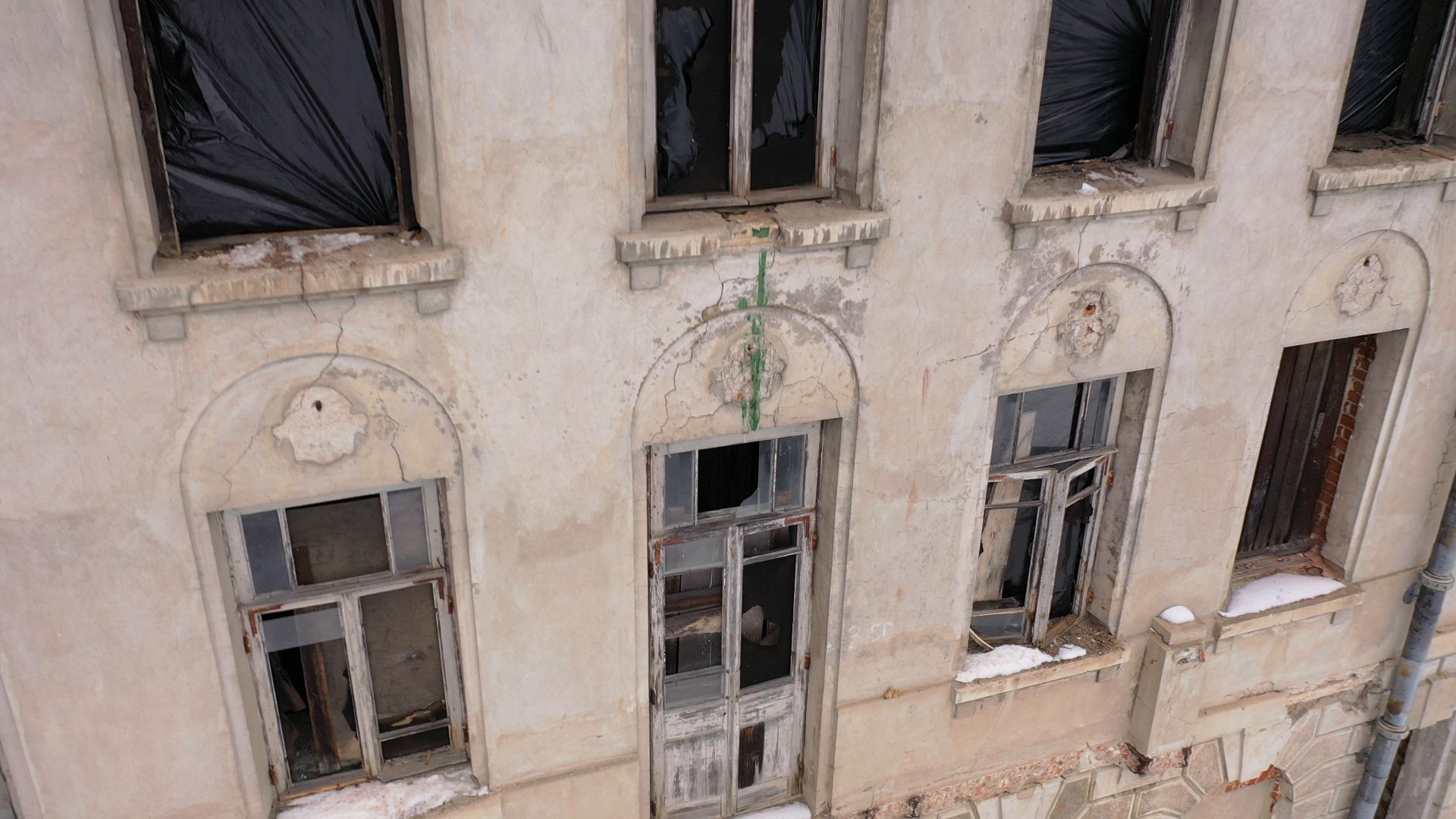 видео с коптера, пущино, усадьба, реставрация,