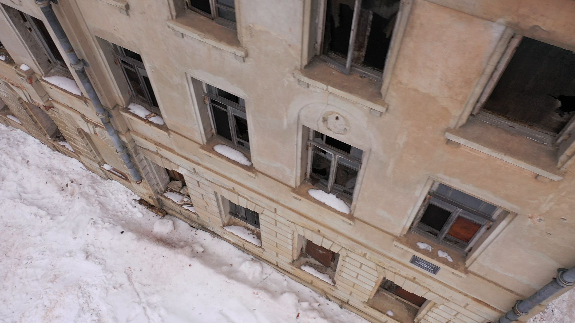 видео с коптера, пущино, усадьба, реставрация,