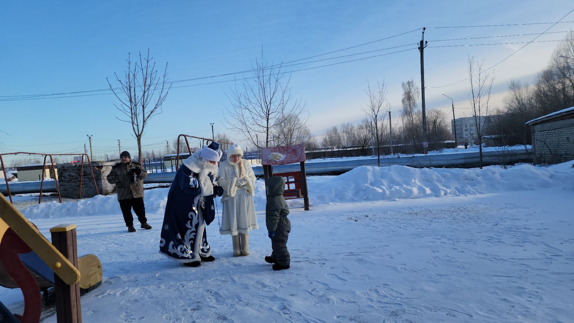 Дети, Праздник, Городской округ Павловский Посад, Деревня, Кузнецы, Дед Мороз,