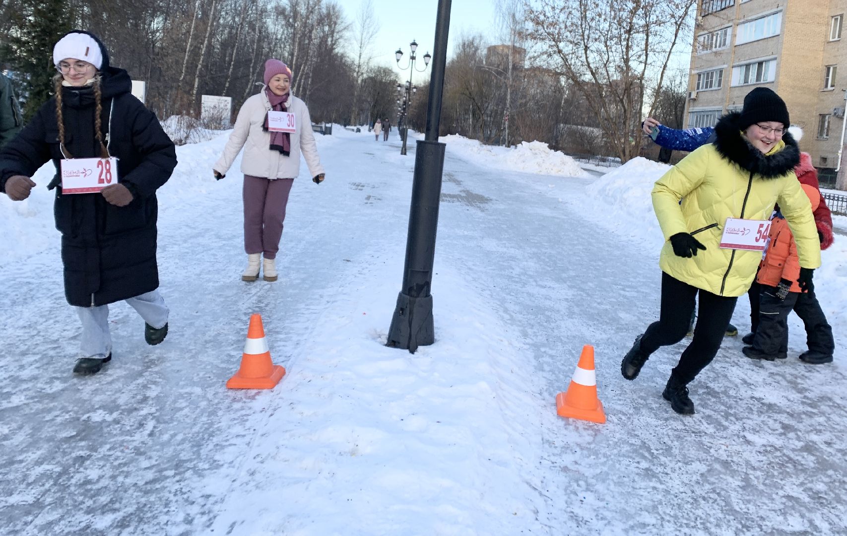 Балашиха, Подмосковье, Новогодний забег, Парк Заречная, Морозы,
