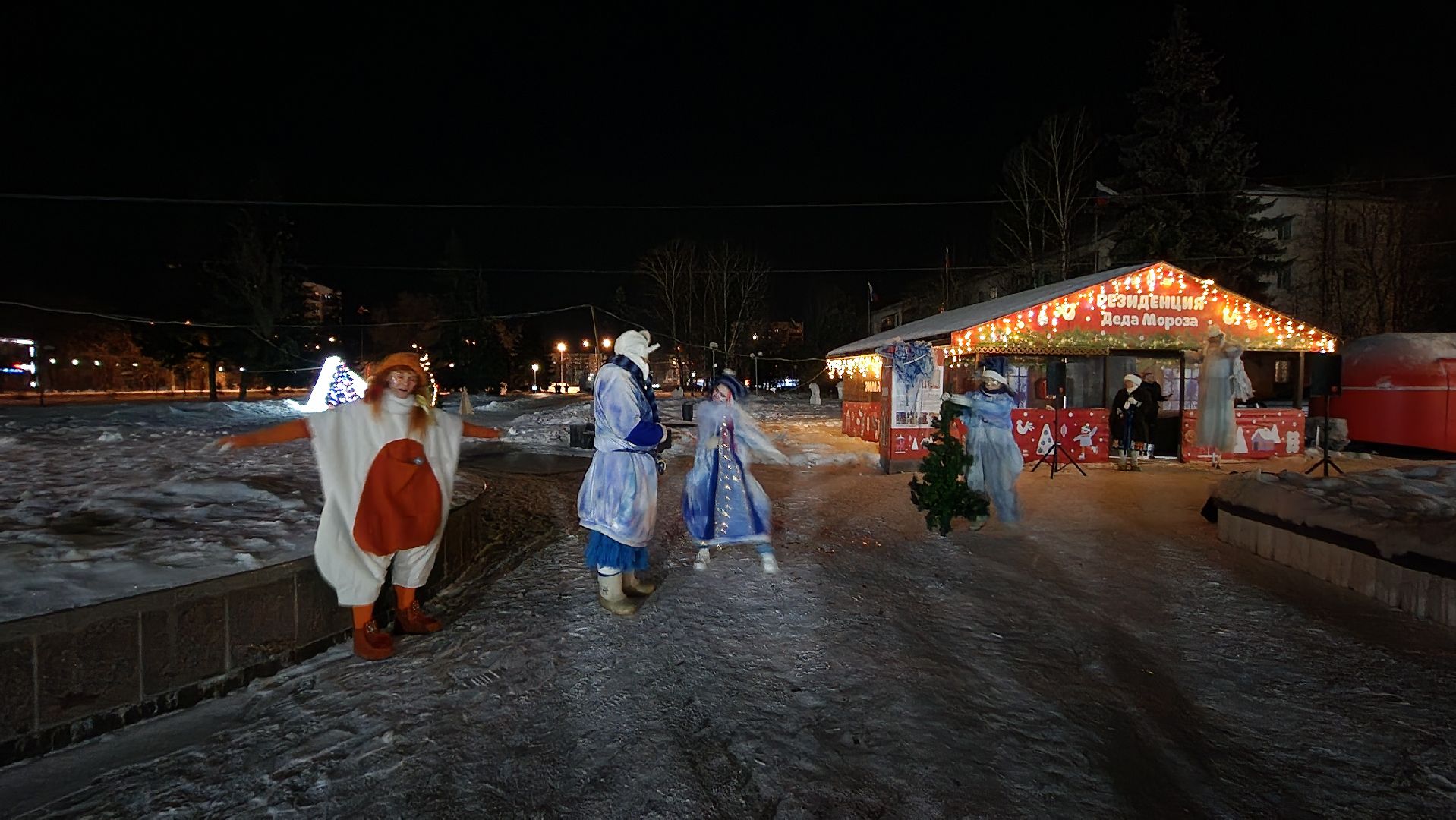 Солнечногорск, культура, спектакль, уличный театр, зима в подмосковье,