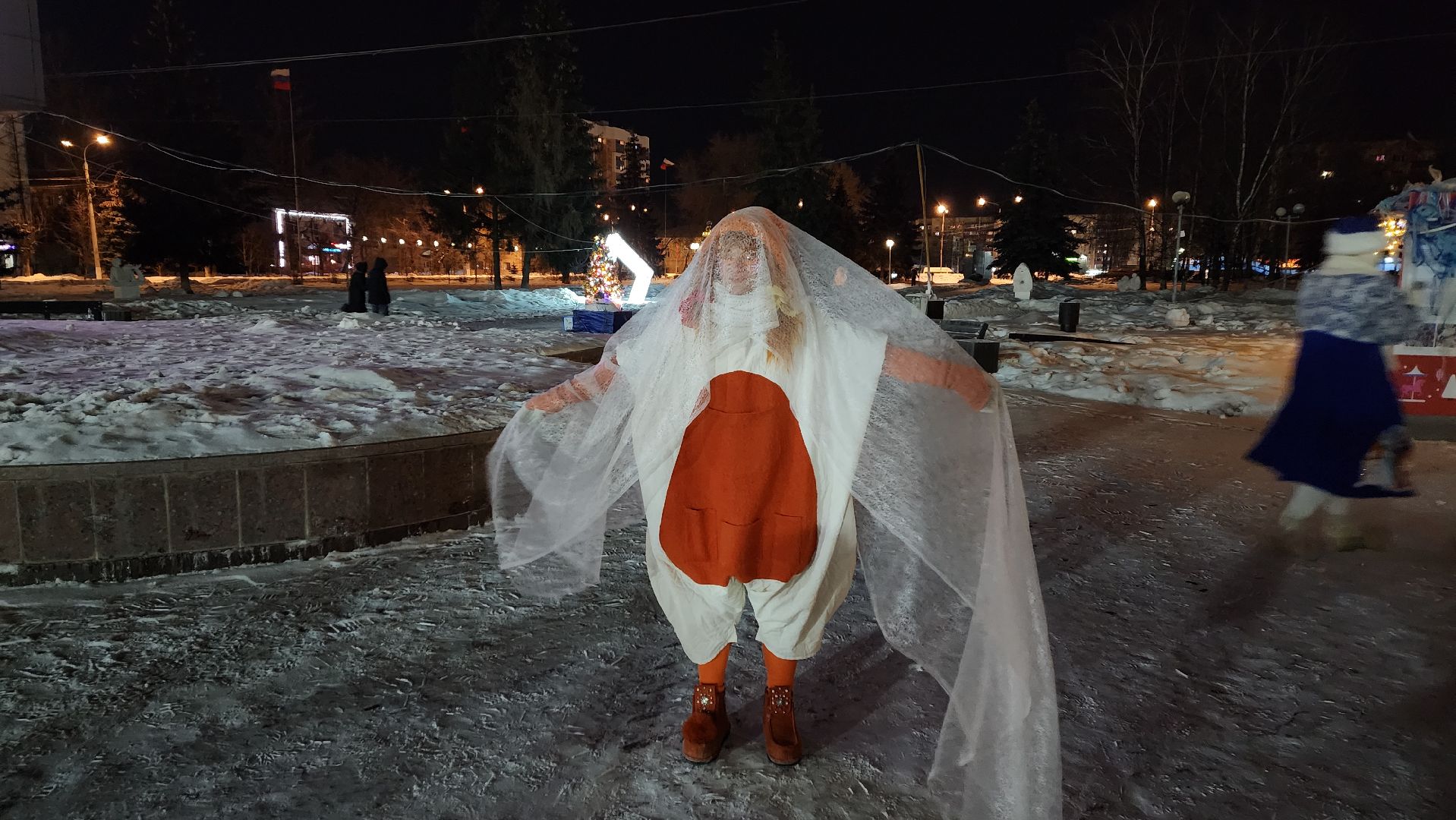 Солнечногорск, культура, спектакль, уличный театр, зима в подмосковье,