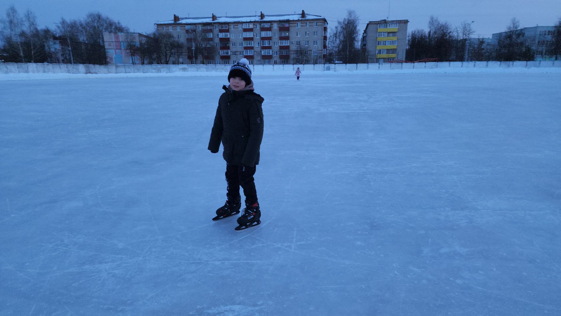 Шатура, городской округ люди, городской округ спорт, каток, каток в парке, каток в центре города, сибирские морозы, зима, 2024, холод,