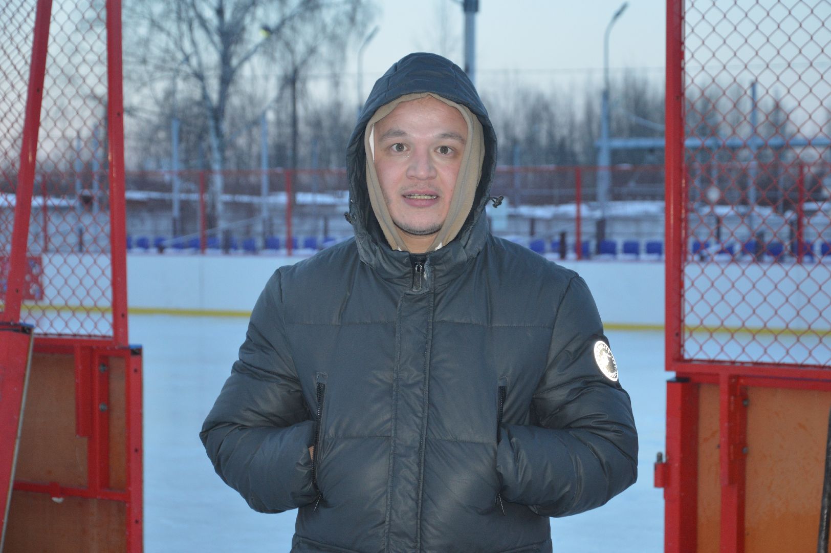 Шатура, городской округ люди, городской округ спорт, каток, каток в парке, каток в центре города, сибирские морозы, зима, 2024, холод,