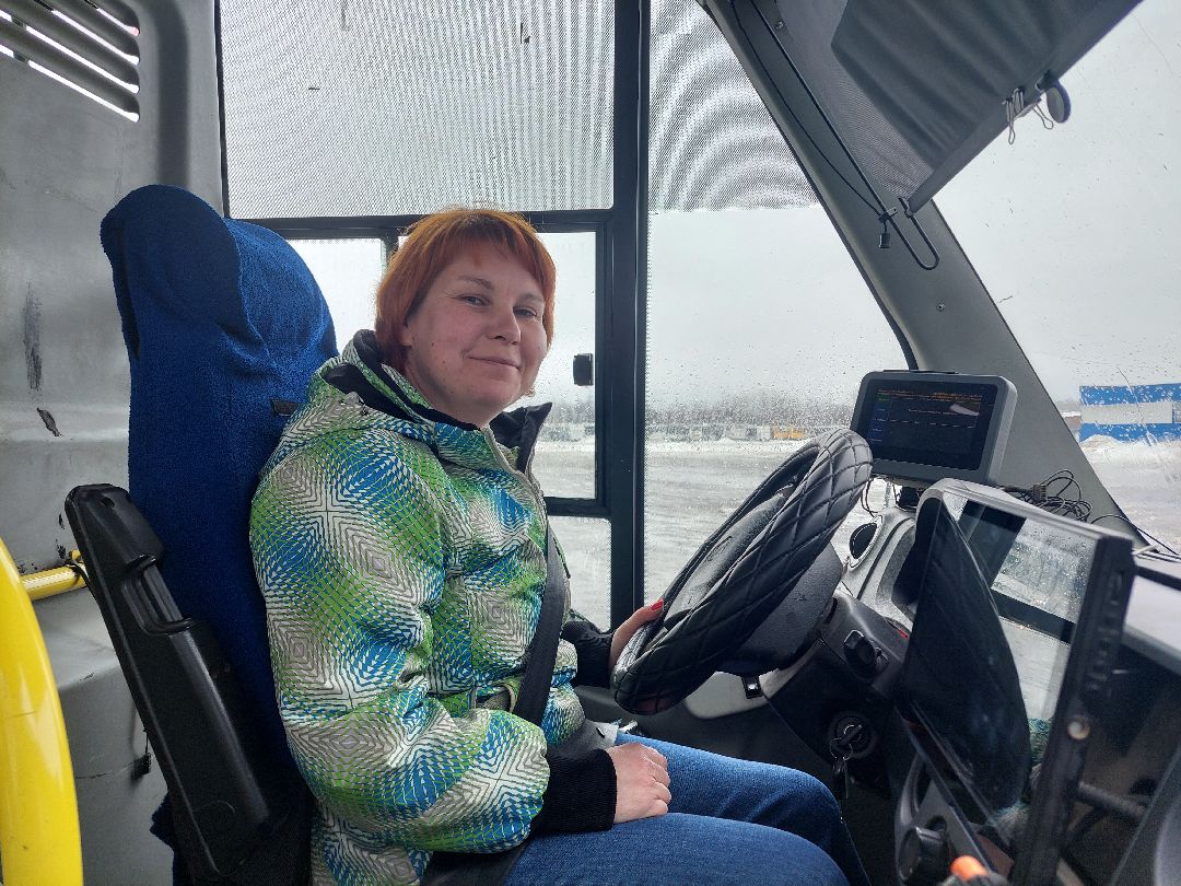 автобусы, водитель, женщина, работа