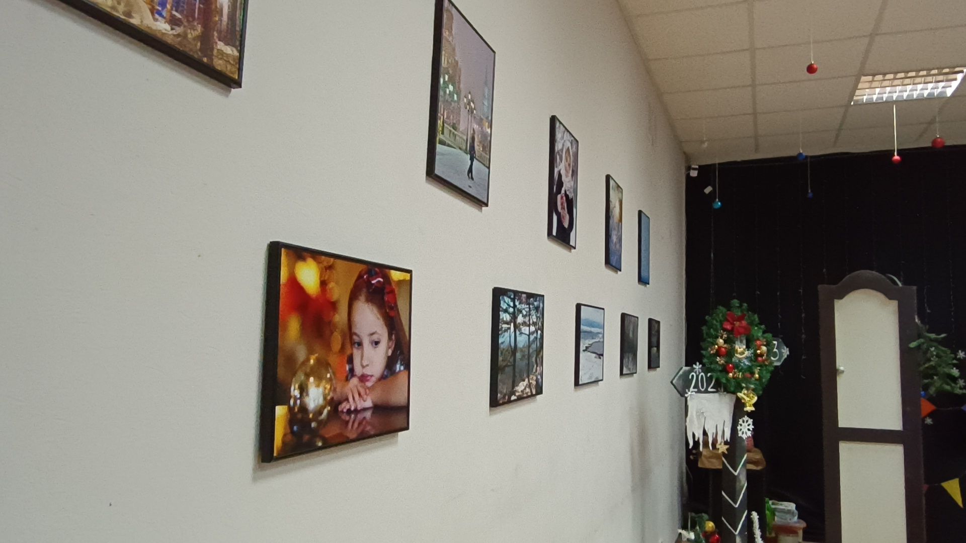 фотография, выставка, зима, библиотека,