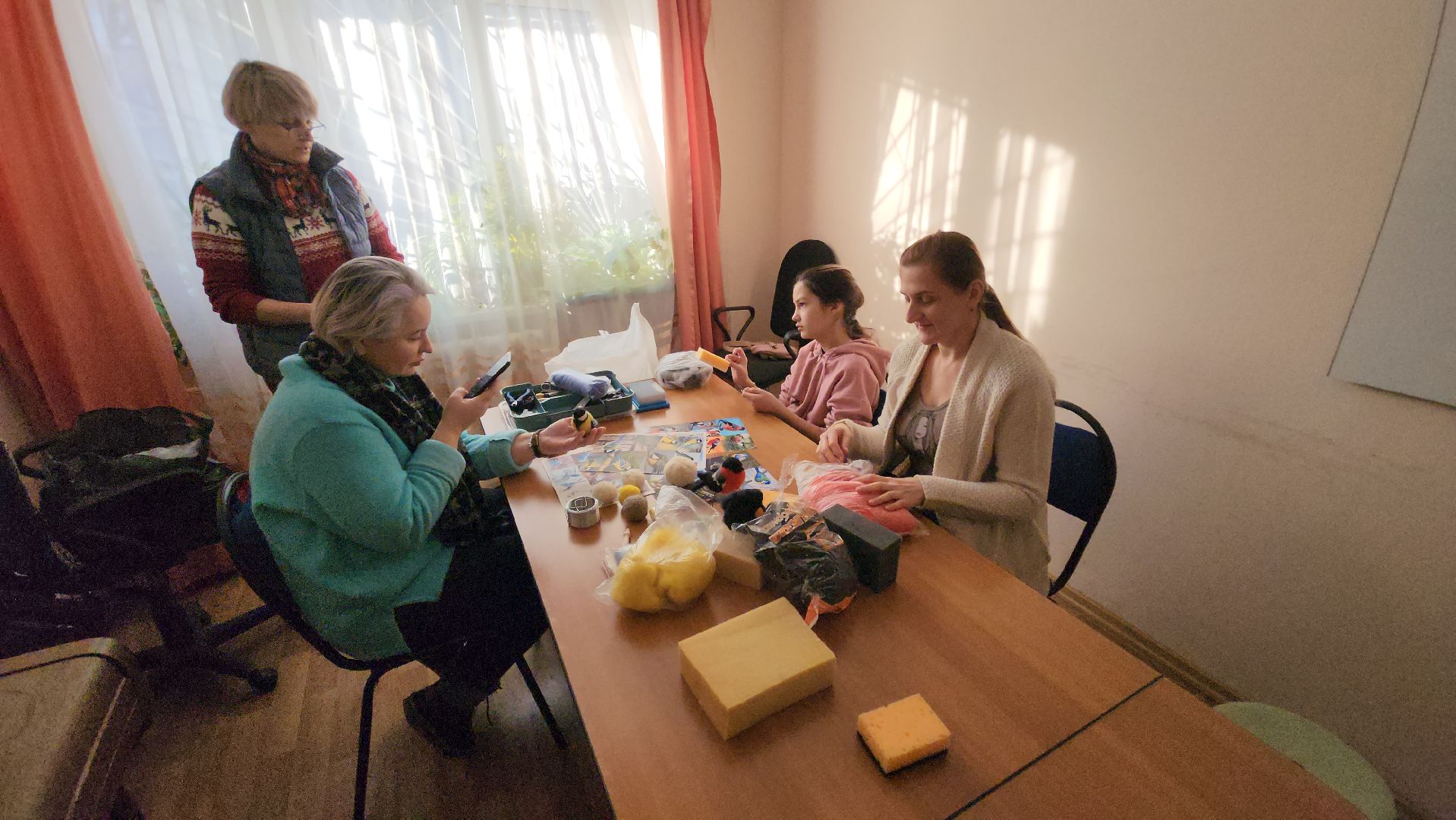 Город-сад, занятия, валяние из сухой шерсти, Канышева, Пушкарева,