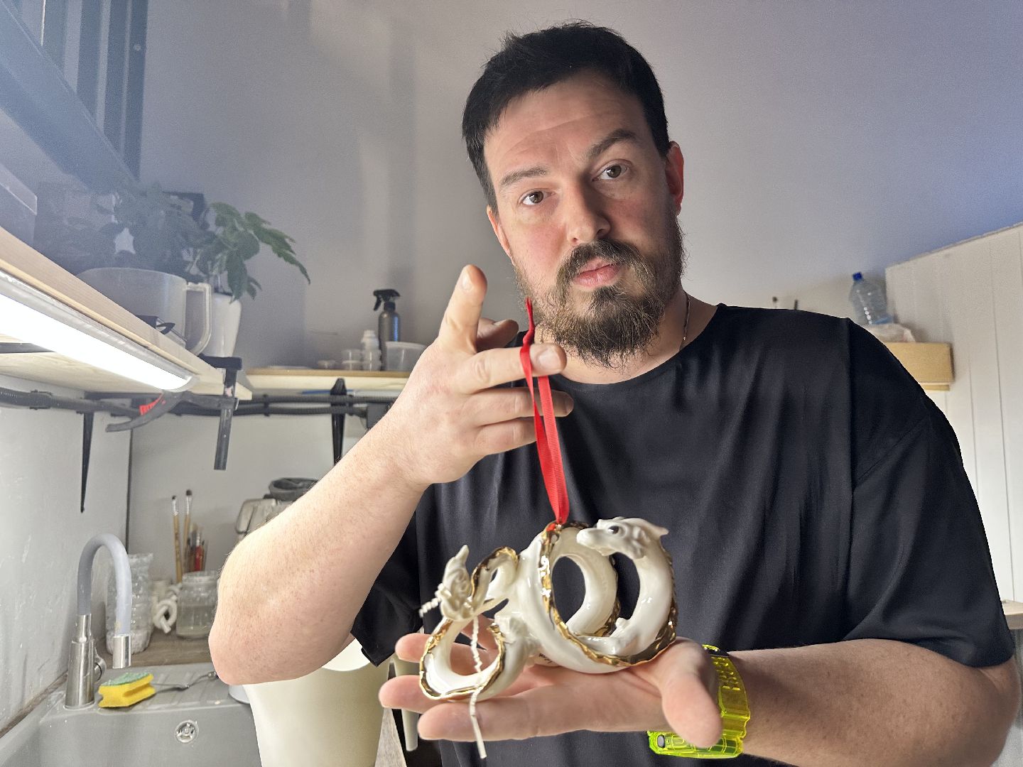 Сделано в Подмосковье, фарфор, предприниматель, ремесленник, дракон, украшения, Наро-Фоминск, год дракона