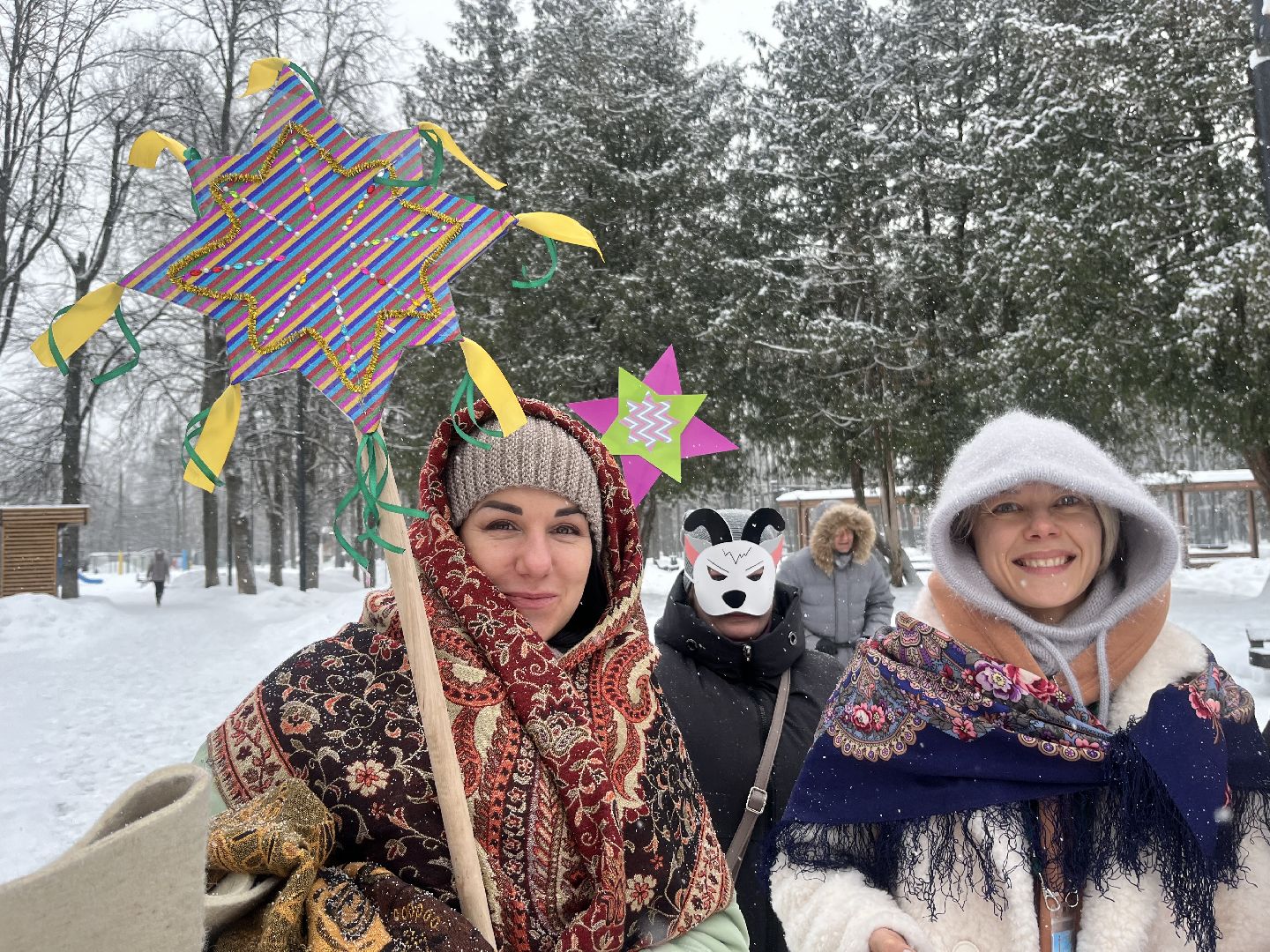 Коляда, Рождественский сочельник, зима в подмосковье, Праздник зимних чудес, центральный парк наро-фоминска,